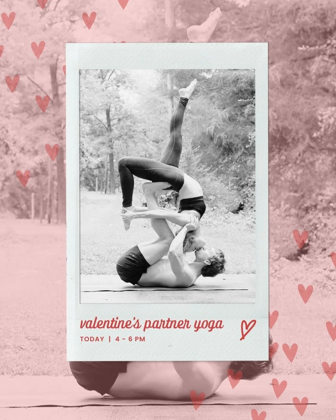Happy Valentine&rsquo;s Day 💌 

Join us this afternoon for our Partner Workshop with Katie &amp; Scott from 4&ndash;6 PM.
Come move, connect, and have some fun together.

$60 per couple 
limited spots left, sign up on our website.

Refunds not offer