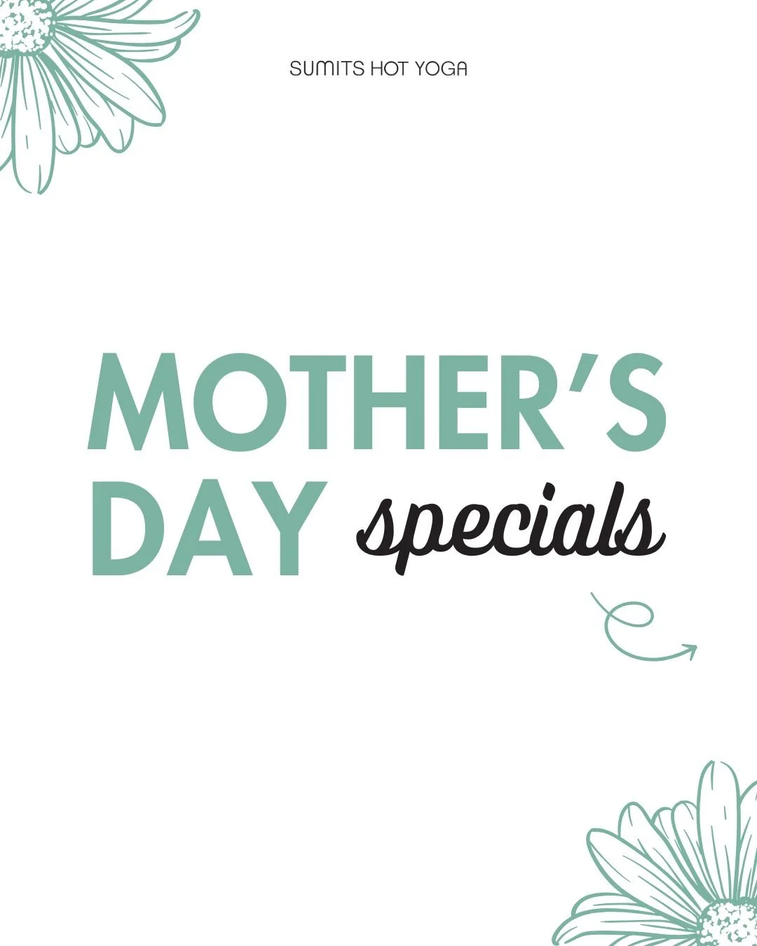 Don't forget to celebrate the moms in your life 💛 Now through May 10, take 20% off retail and class cards, and bring your mom on Mother's Day and their class is free!