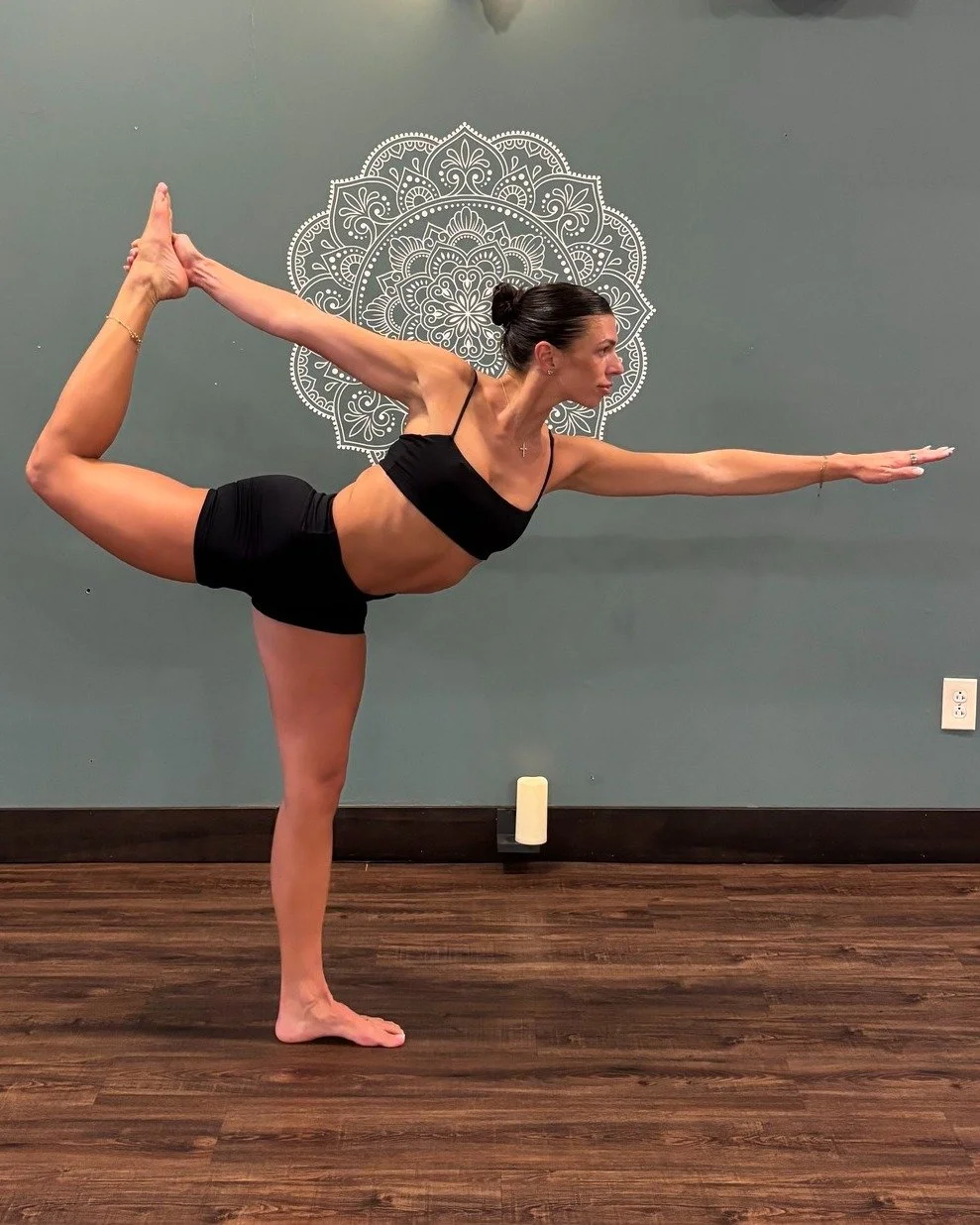 Meet our September Student of the Month, Hallie!

Between being a nurse and a mom, Hallie has made the hot room a place to reconnect with herself, reset, and recharge. She shows up ready to work, challenge herself, and somehow keeps coming back for m