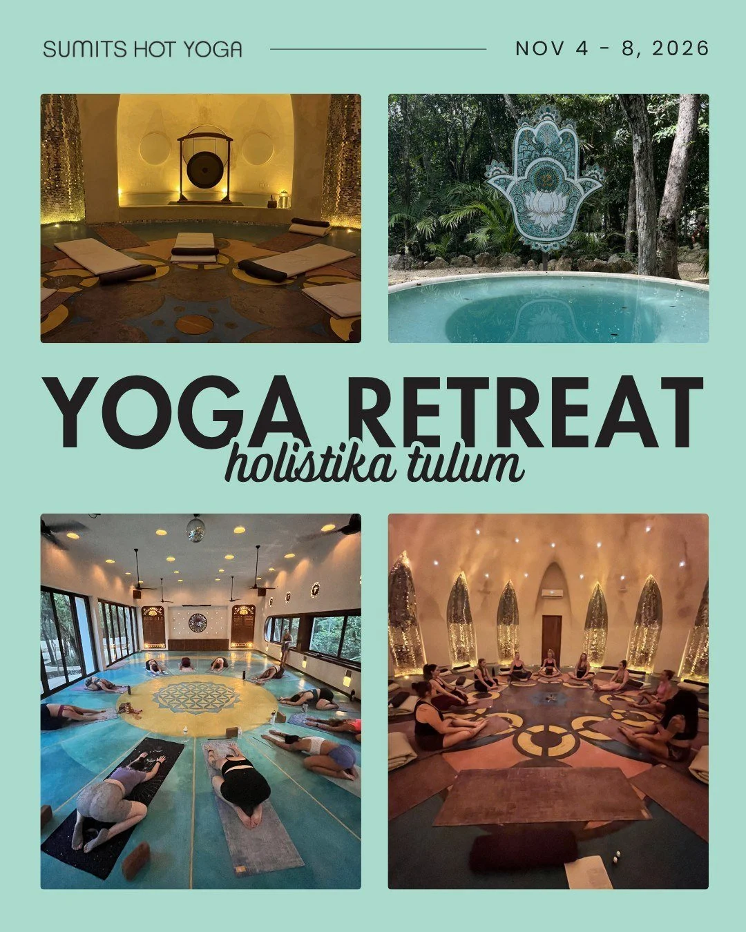Tulum is calling &mdash; but not for much longer.

If you've been thinking about joining us for four days of yoga, connection, adventure and a little escape from everyday life, now is the time.

Registration for our Tulum Yoga Retreat closes Septembe