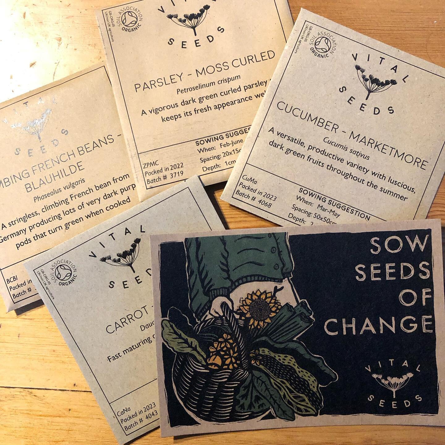 Stocked up with a few packets of potential from our neighbours at @vital.seeds . It&rsquo;s time to get growing.

________________________
#growing #seeds #localseeds #organic #permaculture