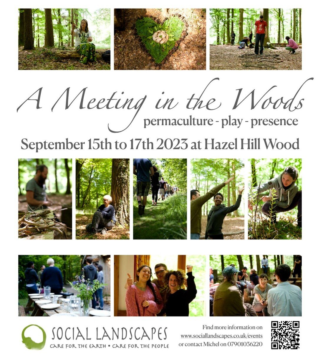 A Meeting in the Woods is a playful and restorative weekend exploring our relationship to the earth and each other in the magical setting of Hazel Hill Wood. We&rsquo;re weaving together permaculture principles, mindfulness and nature connection prac