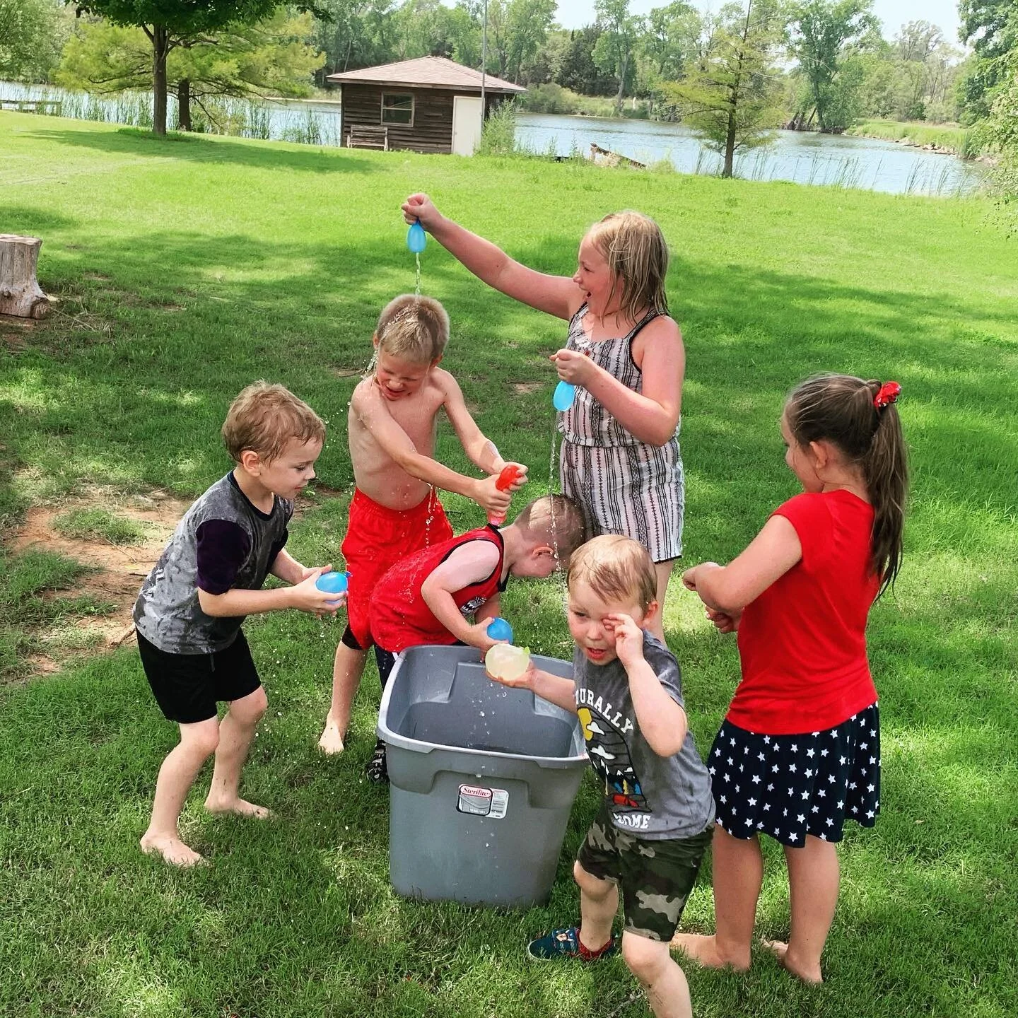 Water balloons at the farm.
#waterballoons #family  #summertime