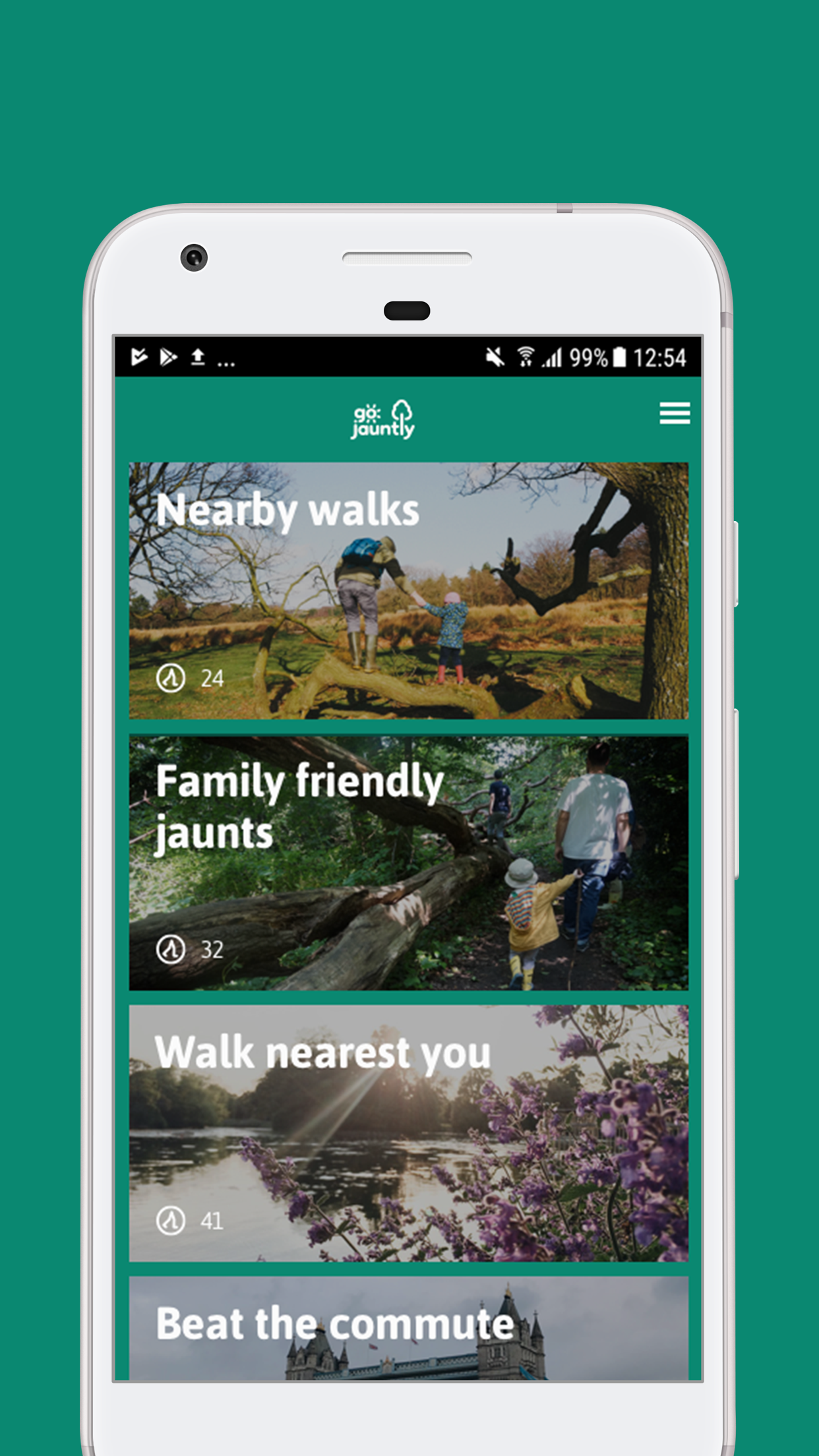 The Go Jauntly Android walking app is now available on the Play Store