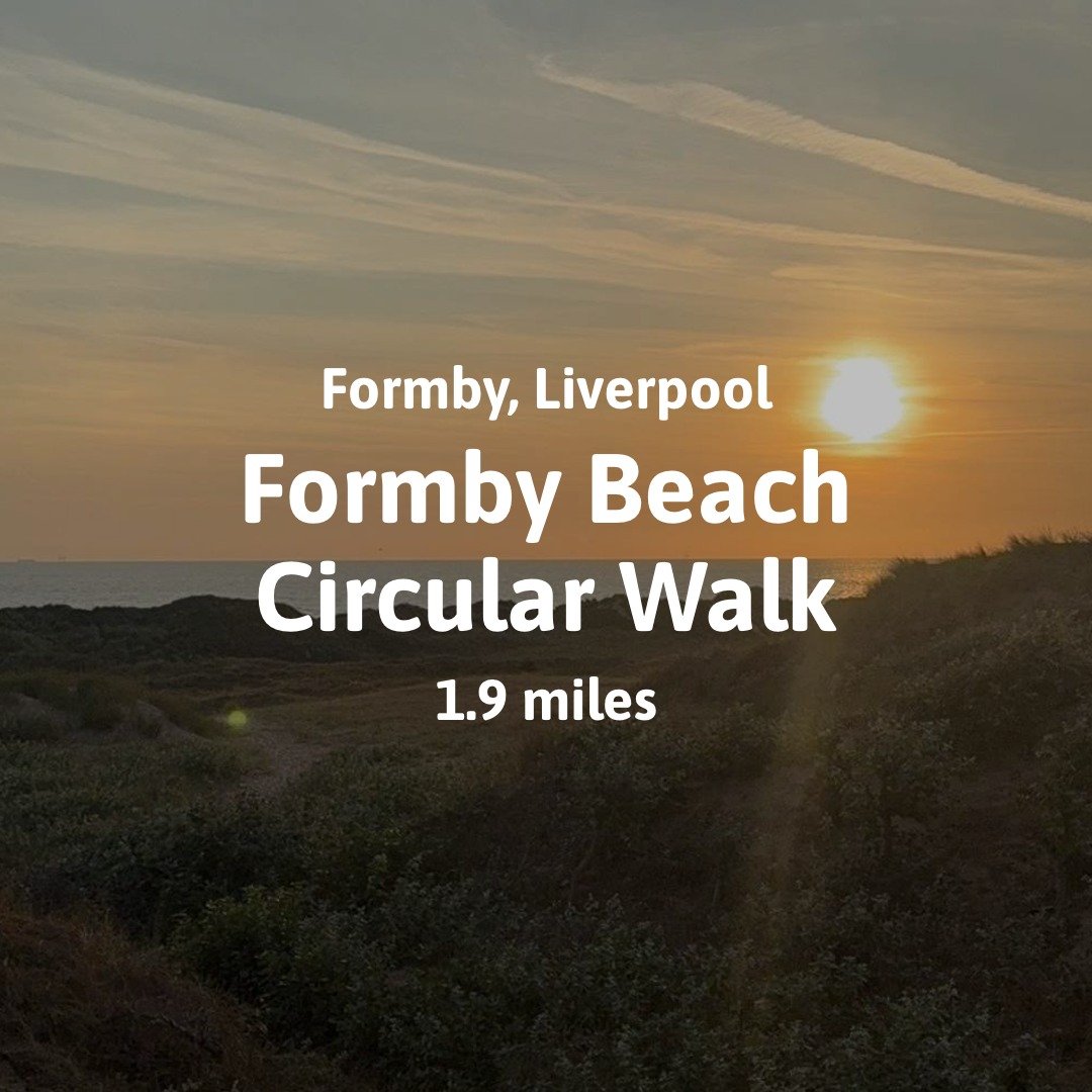 Formby Beach Circular Walk on Go Jauntly. Sunset images in the background