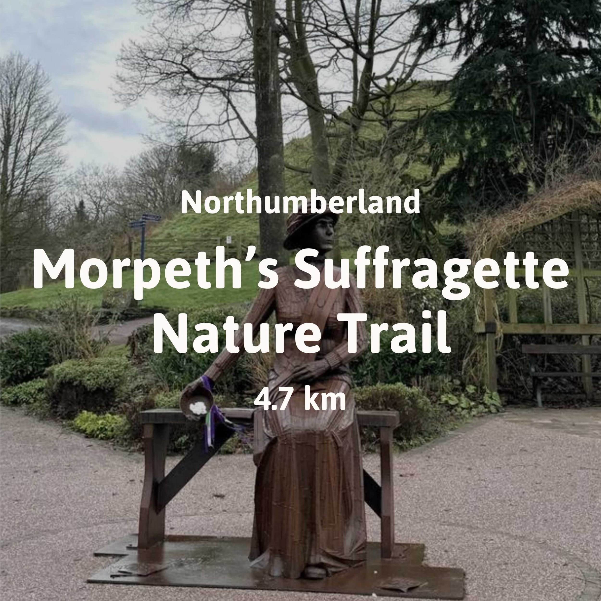 Statue of suffragette Emily Davison in Morpeth.