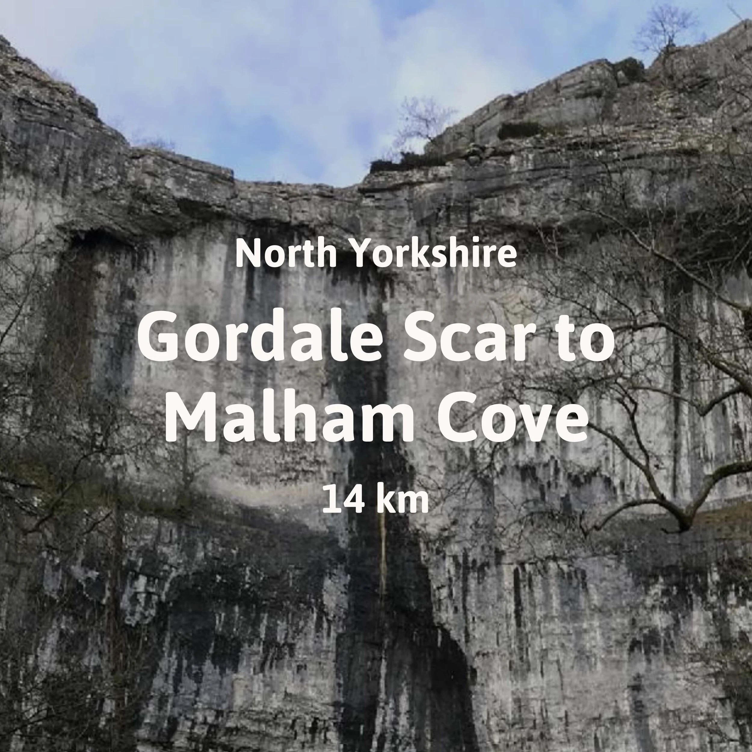 Cliffs of Gordale Scar near Malham in North Yorkshire