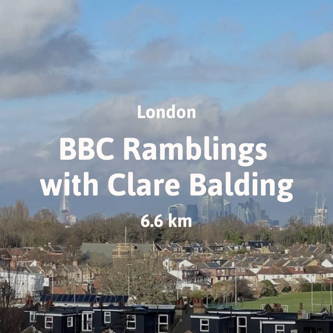 View of London's skyline including the Shard and Gherkin from Hilly Fields on Go Jauntly.