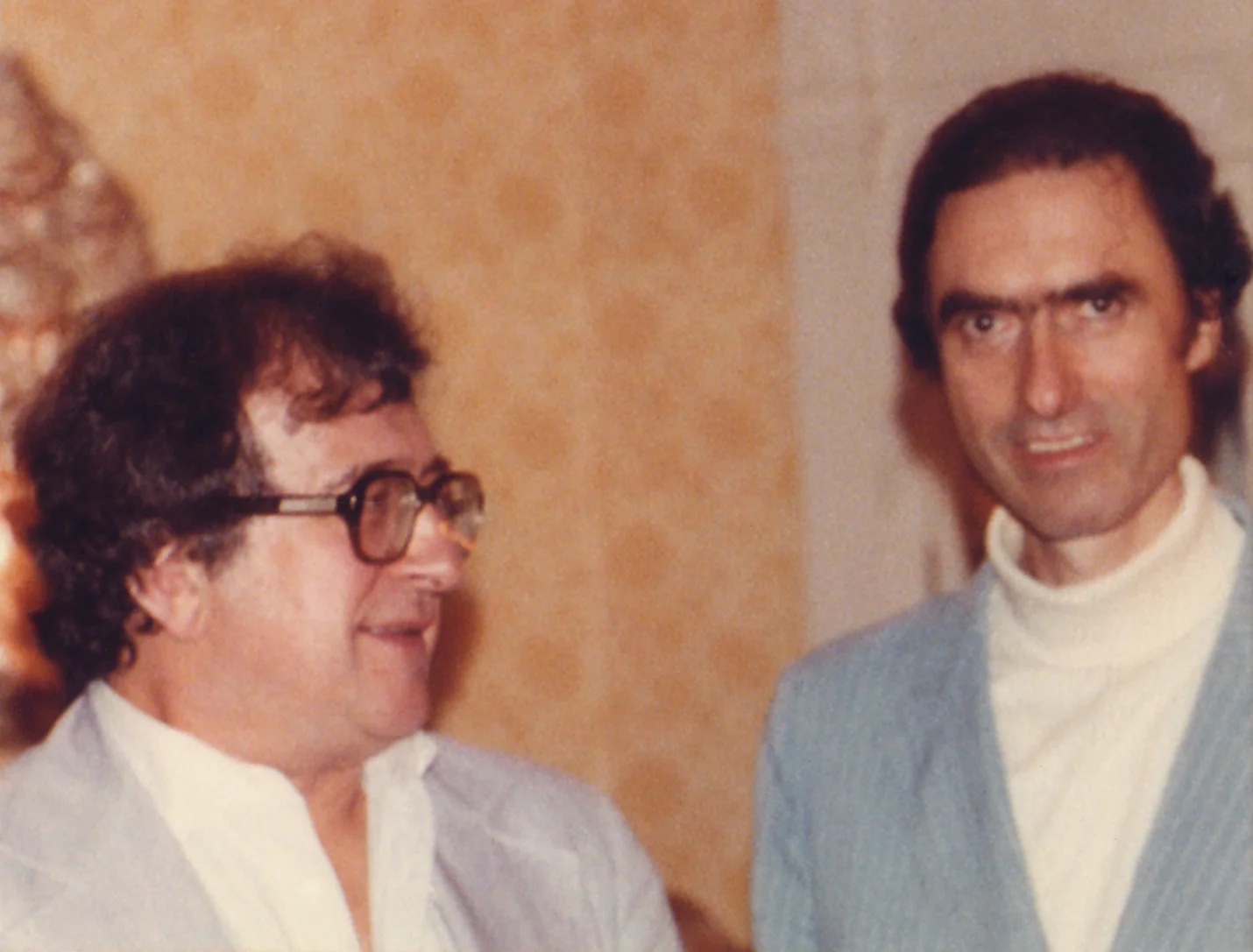 Gheorghe Costinescu with Luciano Berio, after the performance of Costinescu's stage work "The Musical Seminar" at the Tanglewood Festival, 1982