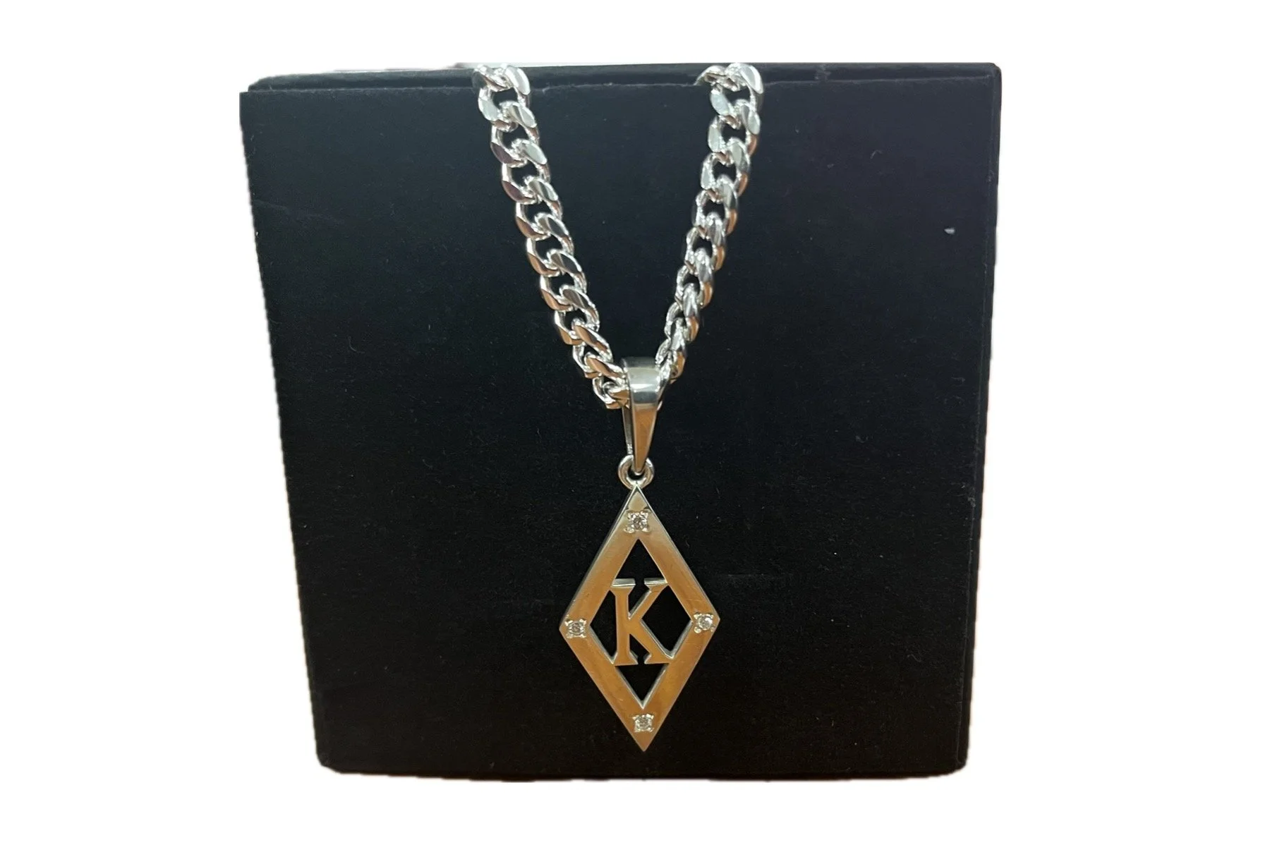 Kappa Alpha Psi Sterling Silver Diamond Pendant