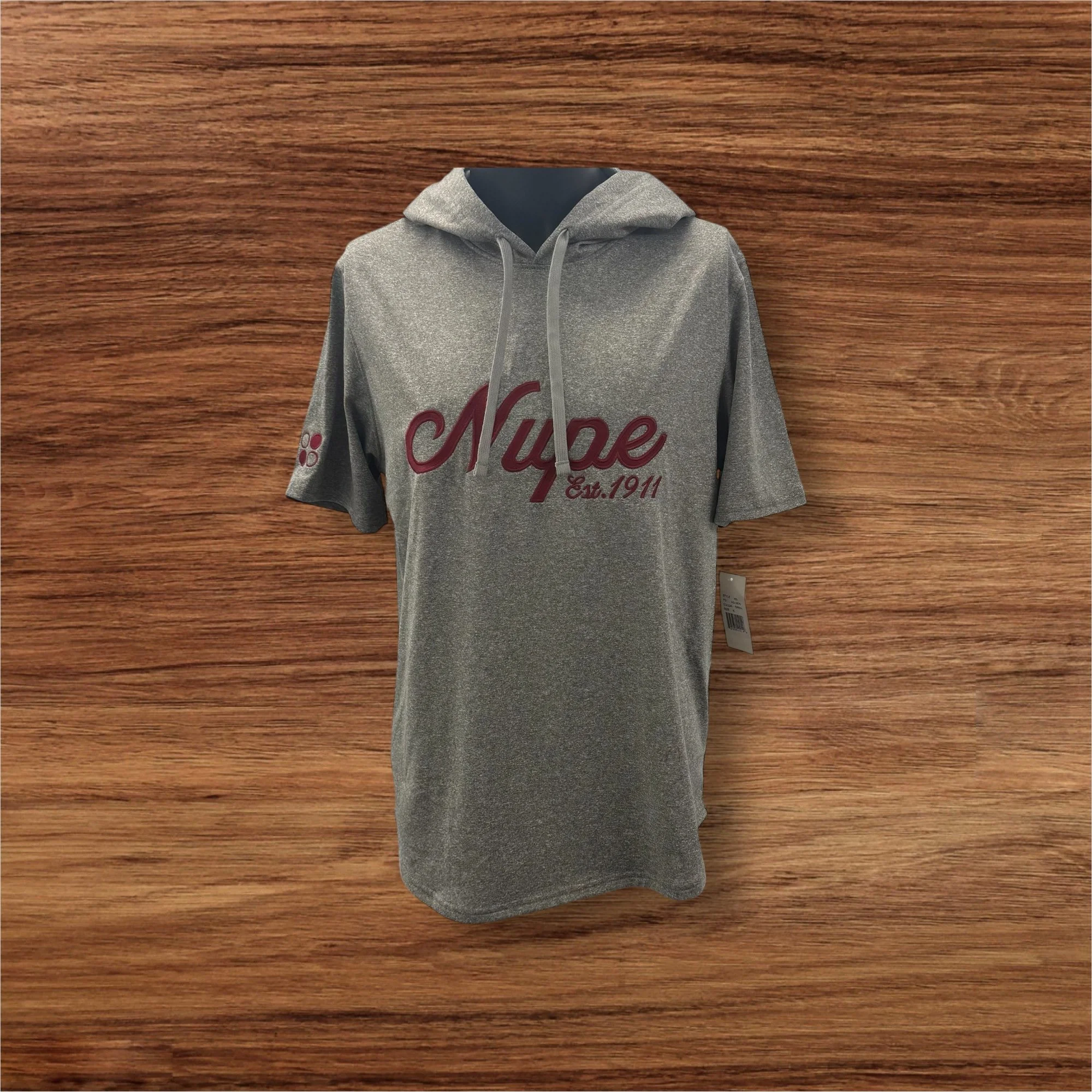 Nupe Est 1911 Short Sleeve Grey Warmup Hoodie