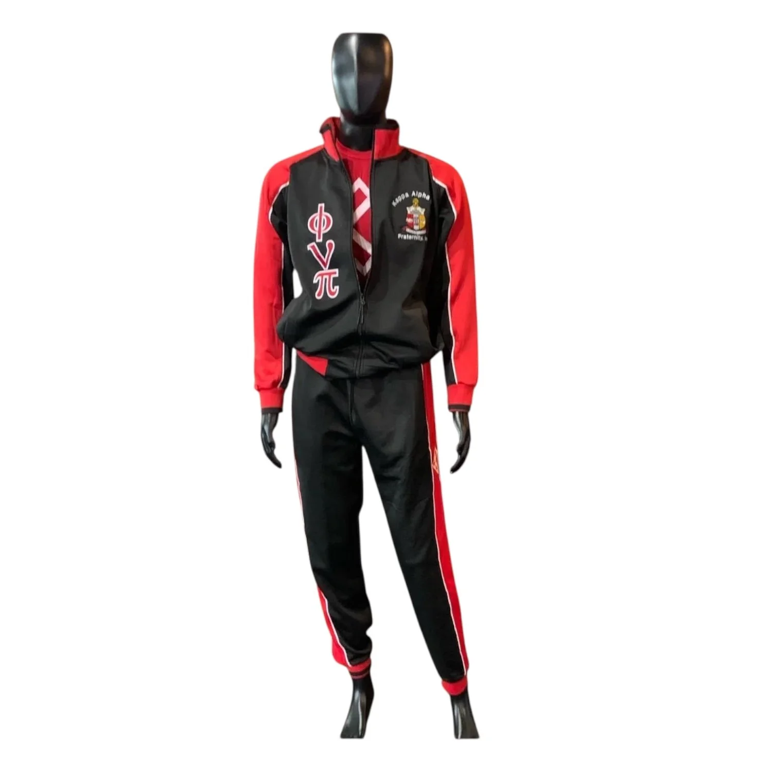 Kappa Alpha Psi Black/Red Casual Jogging Sweatsuit