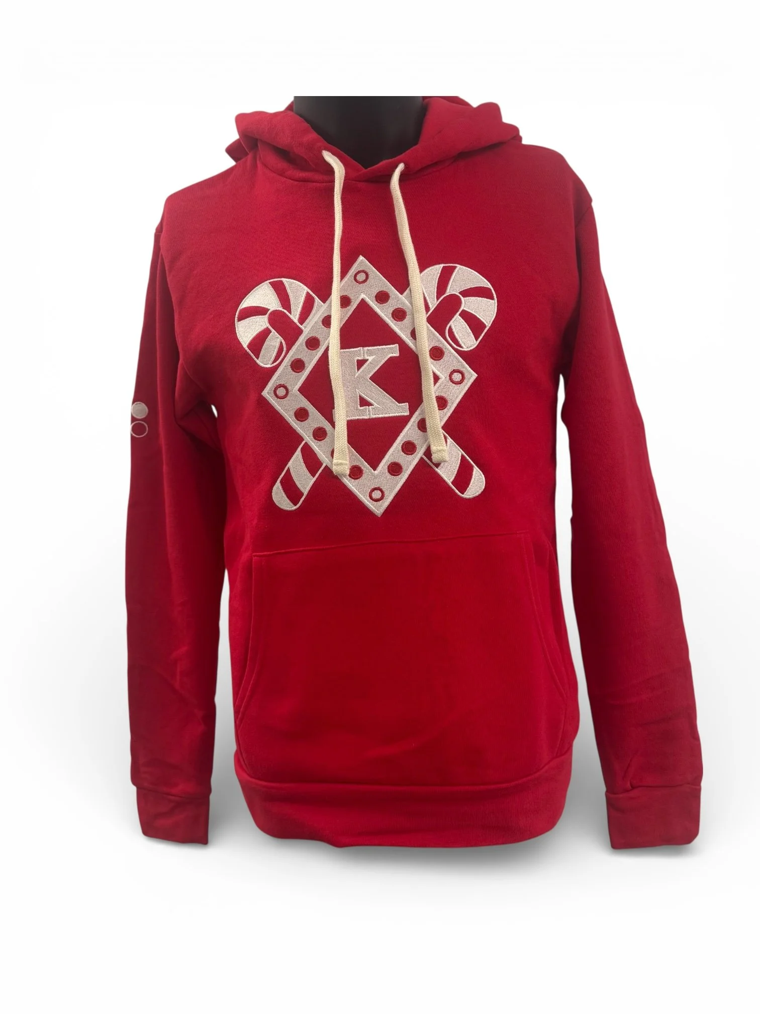 Red Floating K Diamond with Canes Hoodie