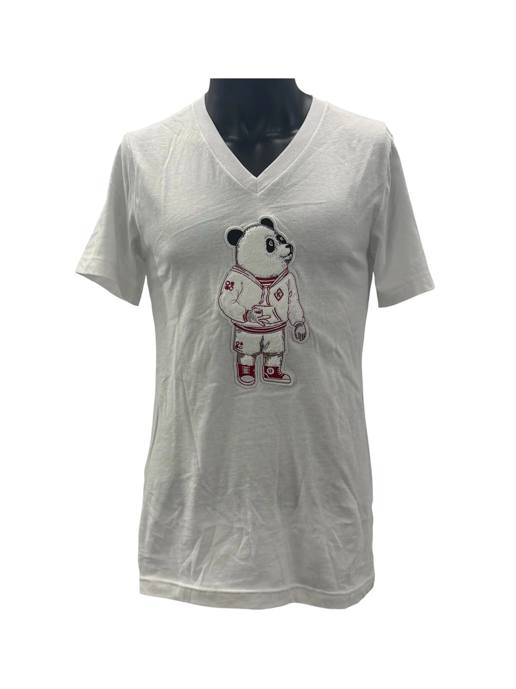 Searching Nupe Panda Chenille White Jersey Tee