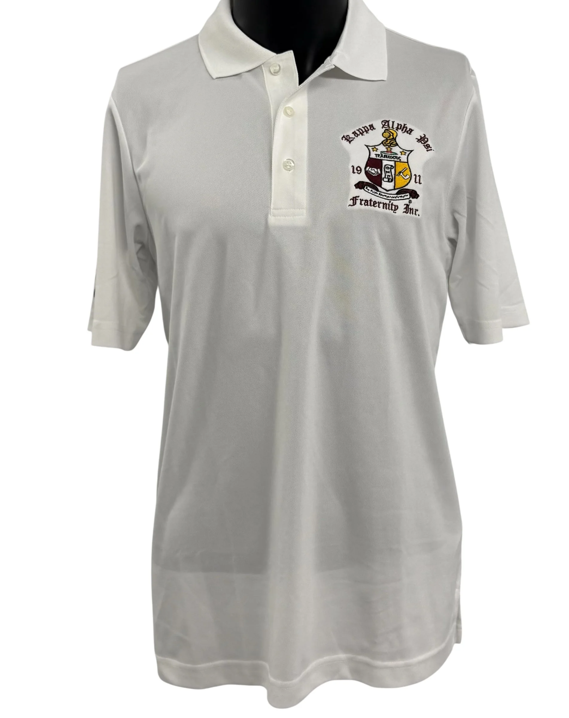 Kappa Alpha Psi White Coat of Arms Polo