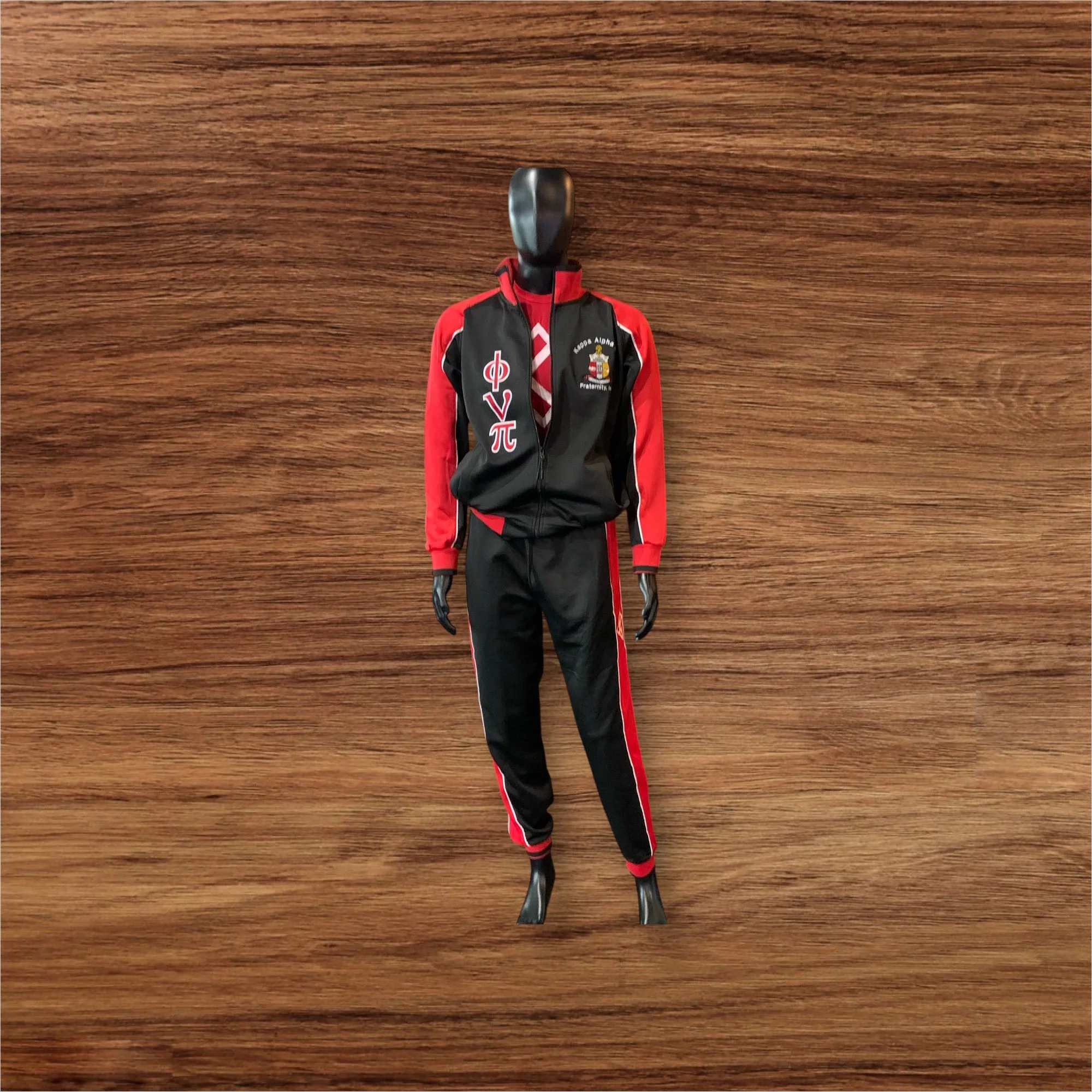 Kappa Alpha Psi Black/Red Casual Jogging Sweatsuit
