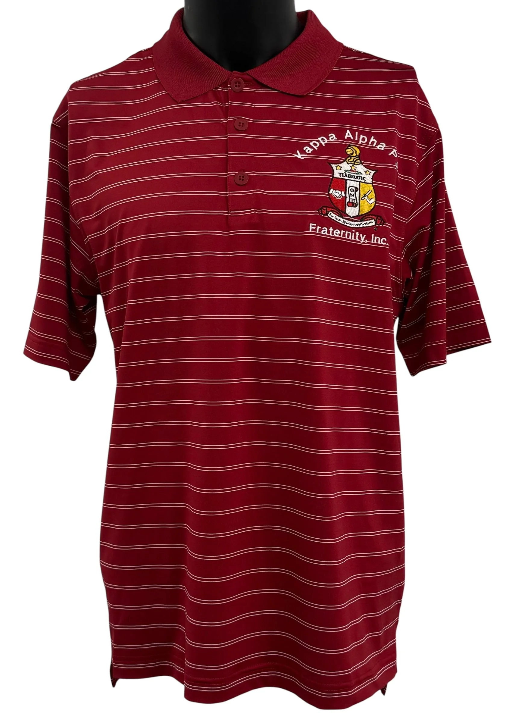 Kappa Alpha Psi Red Striped Polo