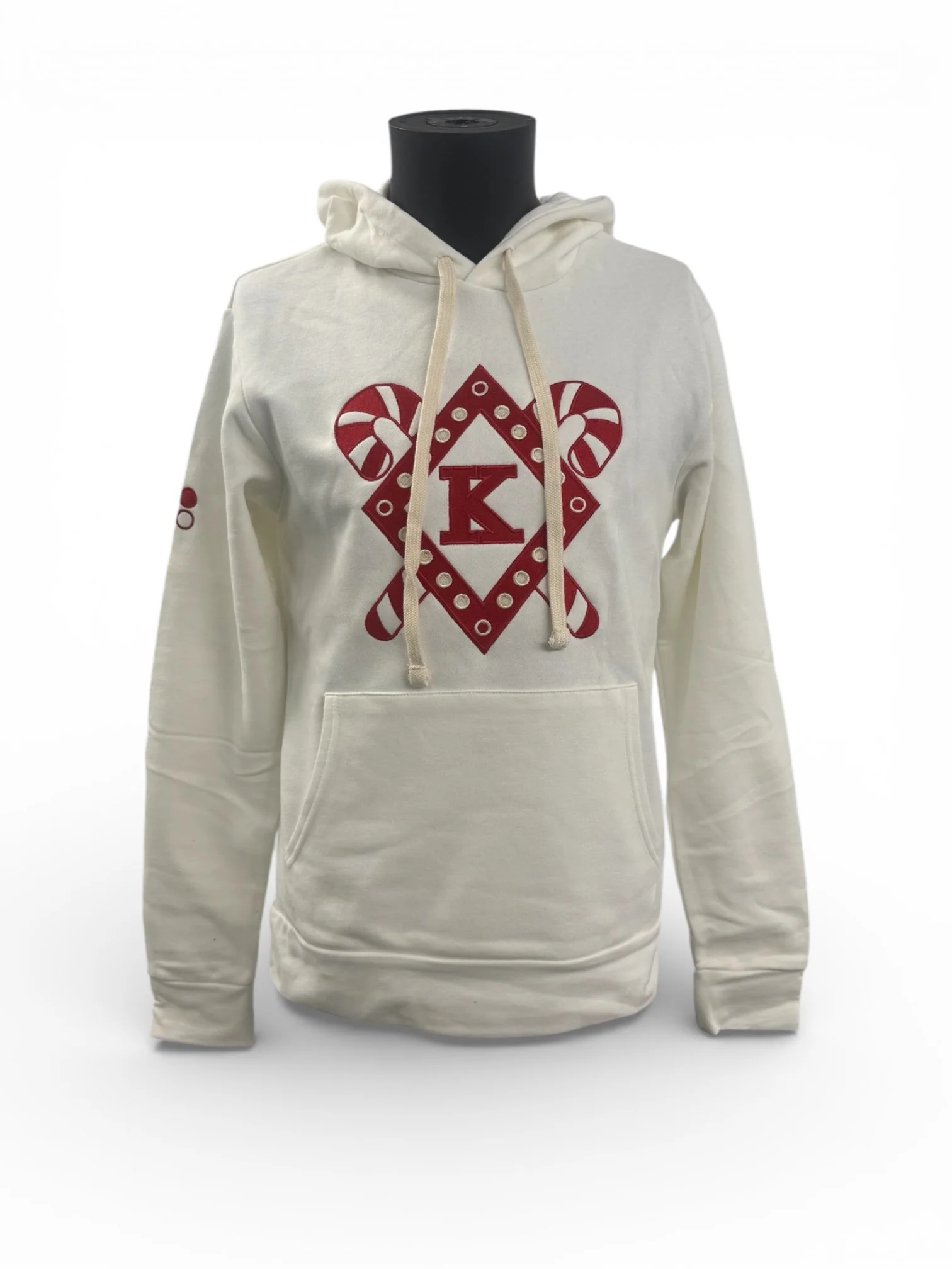 White Floating K Diamond with Canes Hoodie