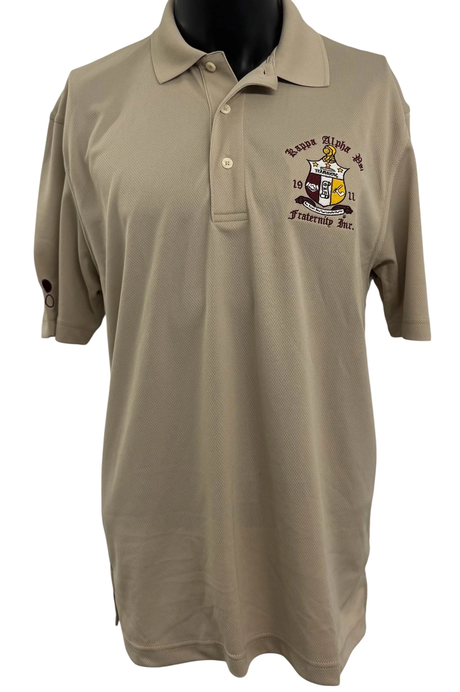 Kappa Alpha Psi Dri-Mesh Cream Polo