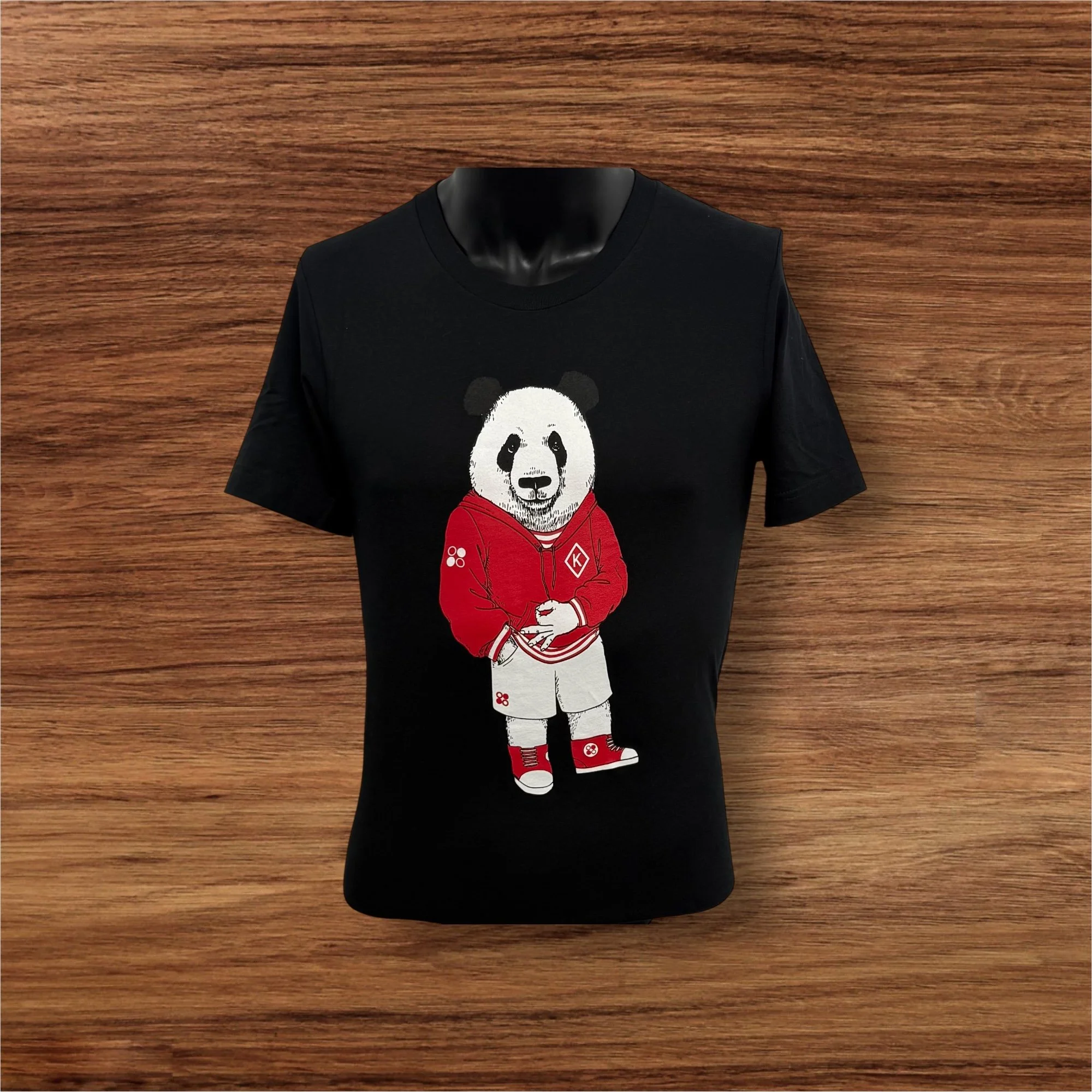 Nupe Panda Black Jersey Tee