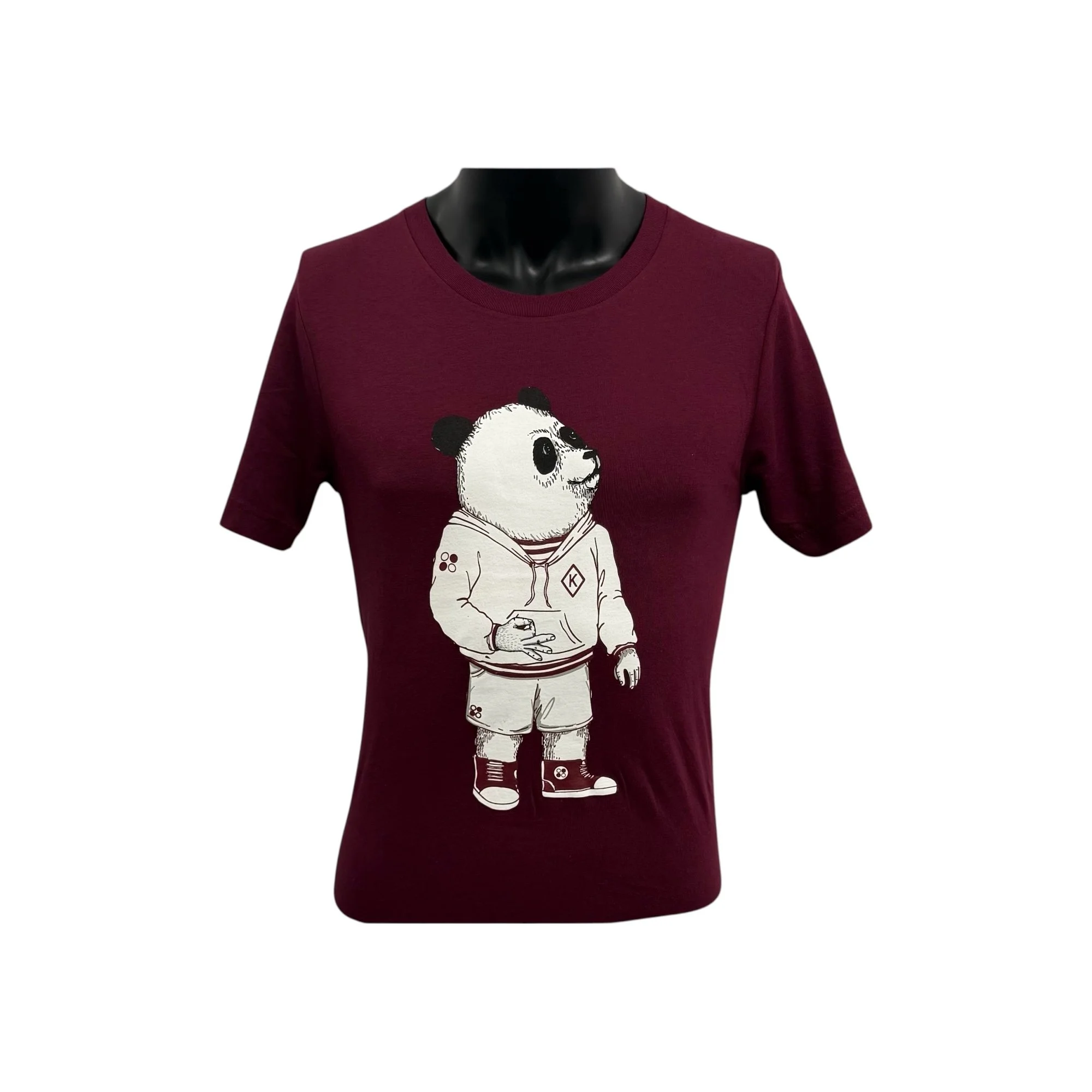 Searching Panda Nupe Maroon Jersey Tee