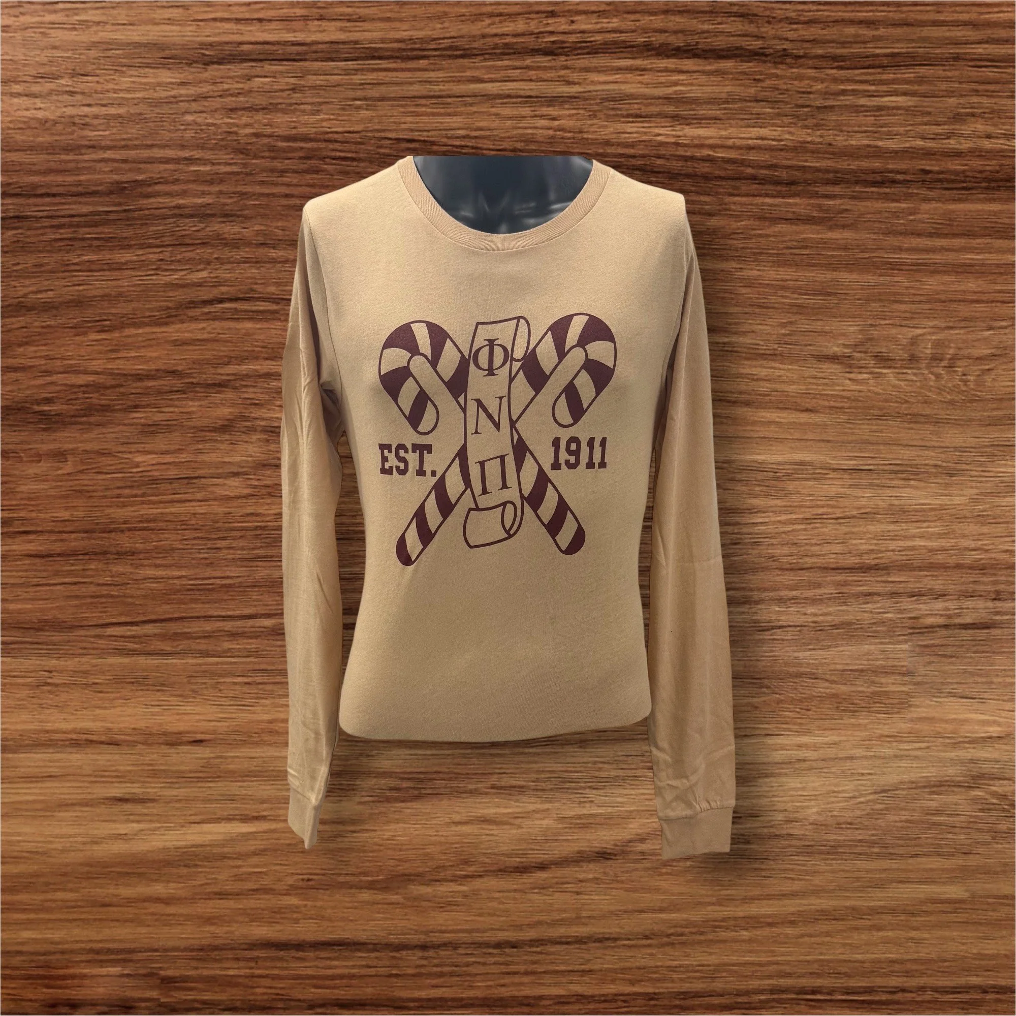 Phi Nu Pi  Long Sleeve Sand Tee