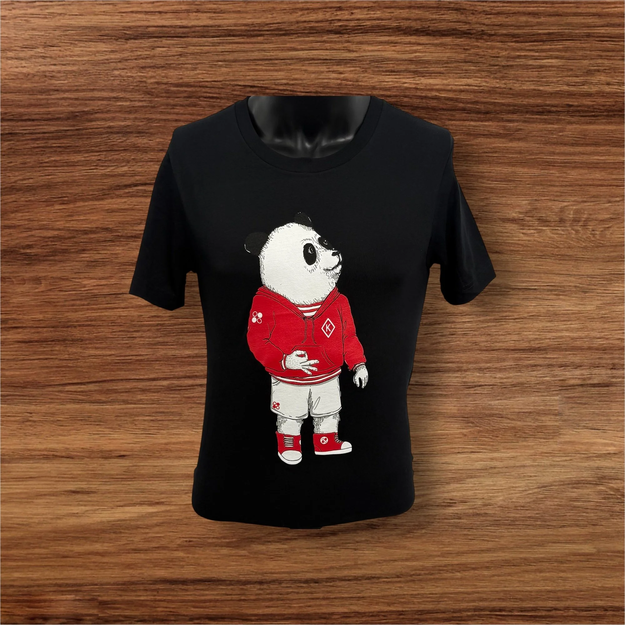 Nupe Searching Panda Black Jersey Tee