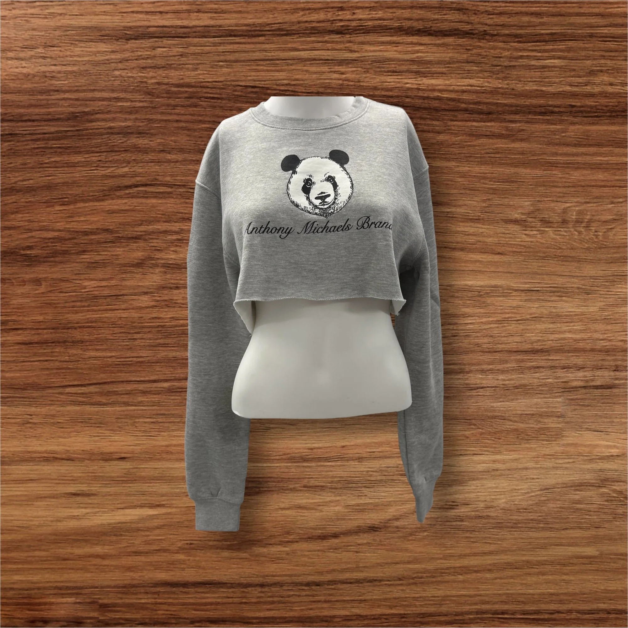 Women's Panda Fleece Perfect Crewneck Cropped Sweatshirt