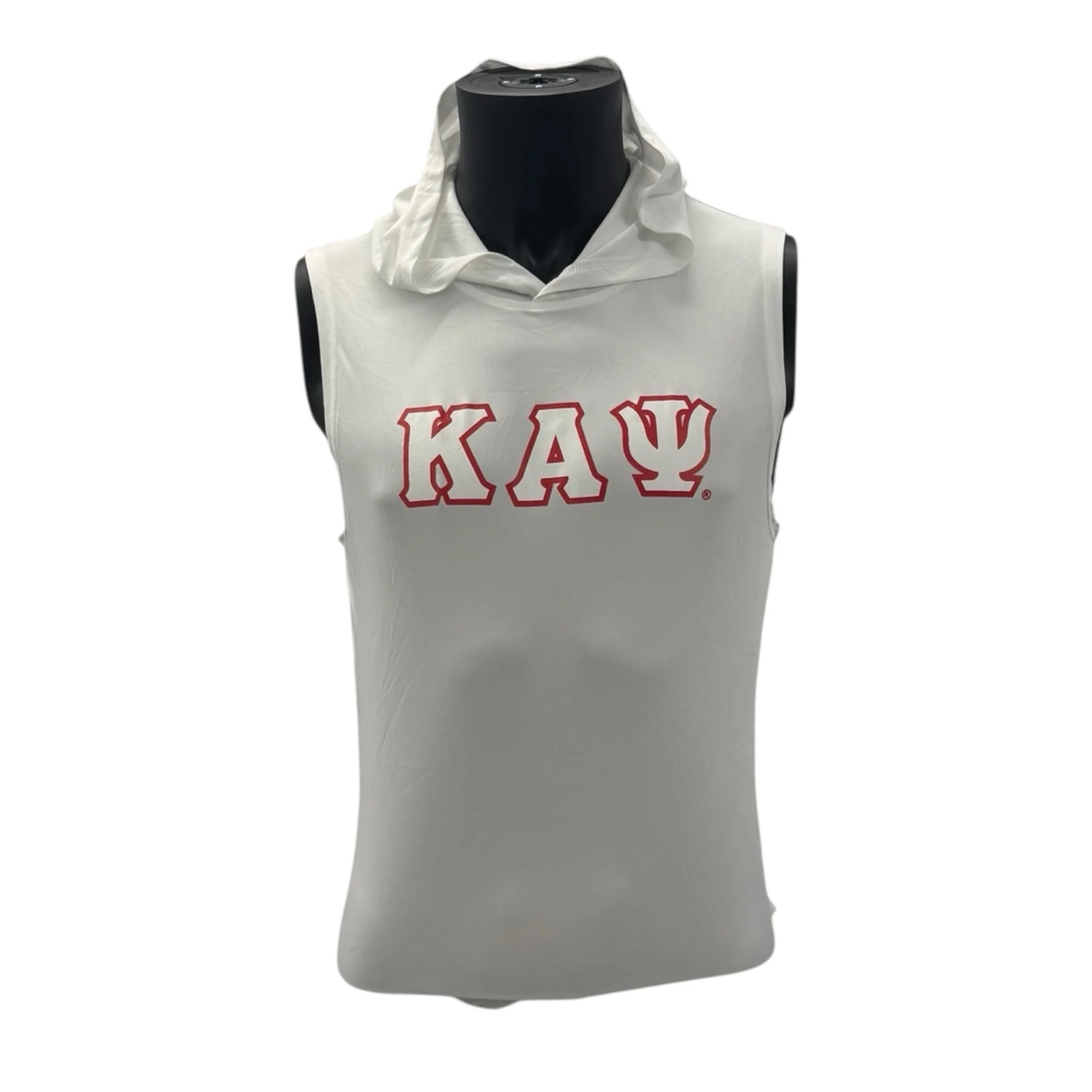 Kappa Alpha Psi White Sleeveless Hoodie