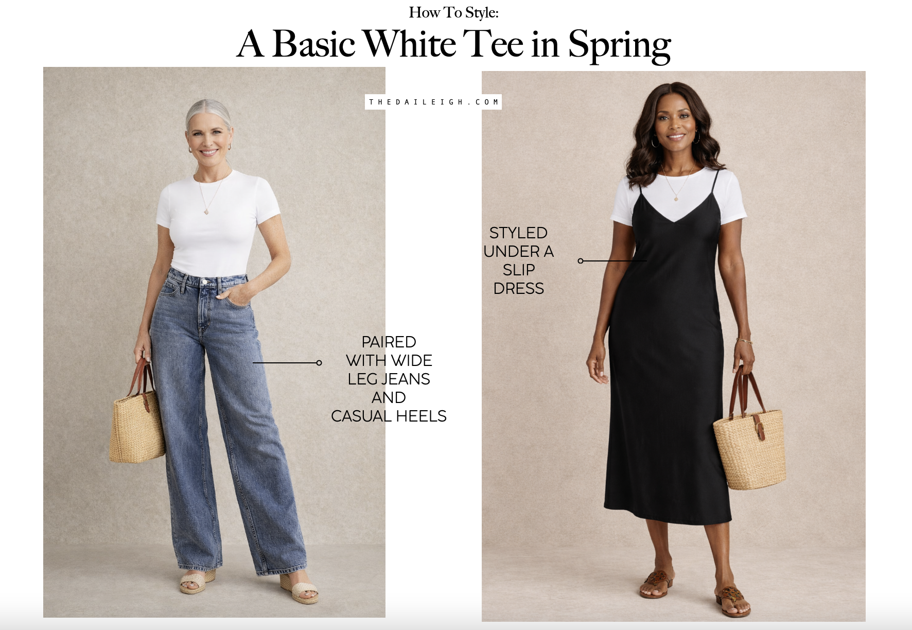 how to style a basic white tee