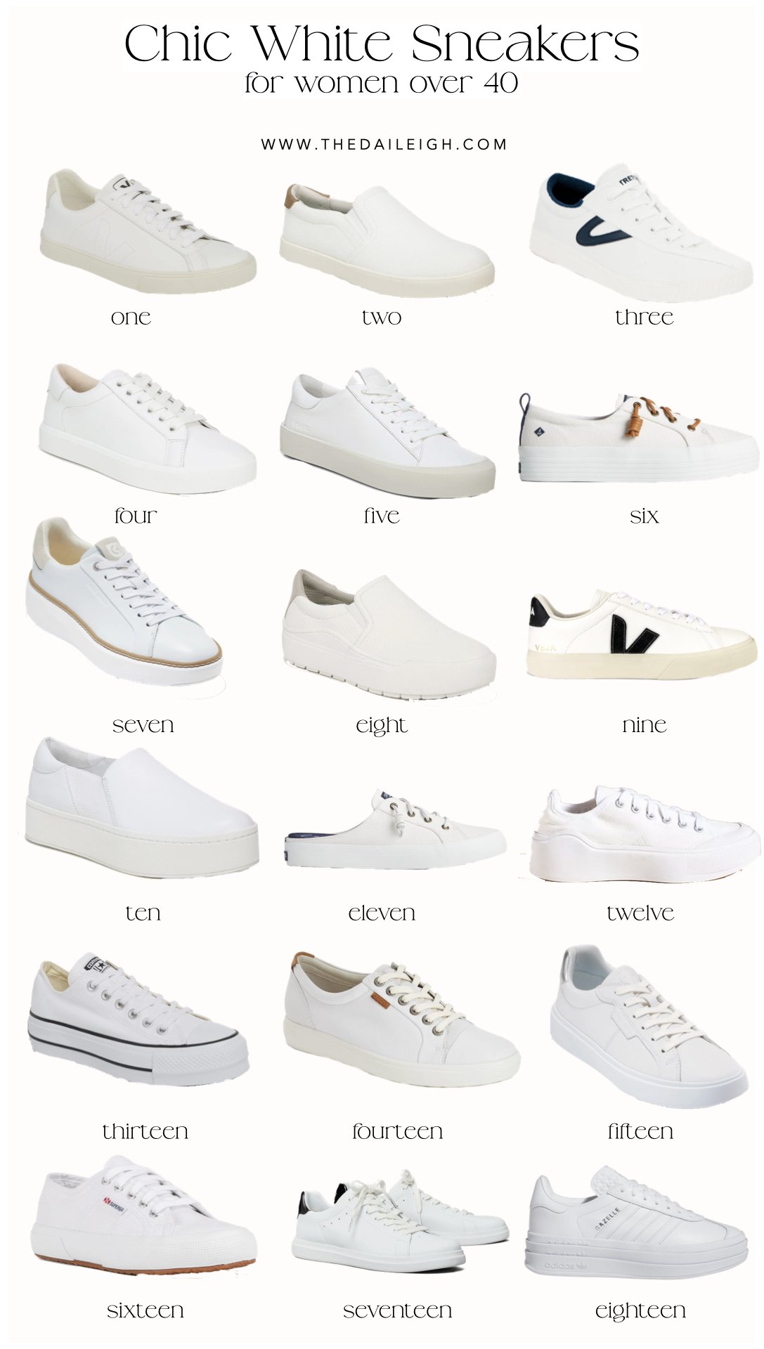 White Sneakers for Women Over 40
