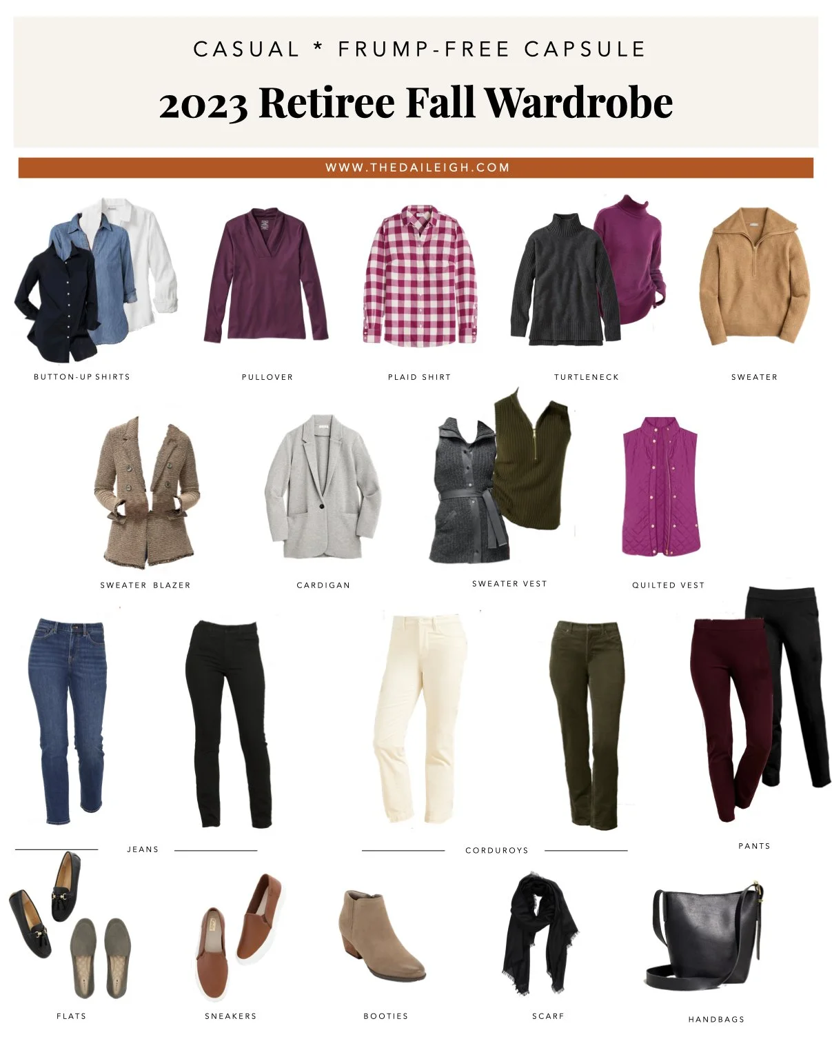 2023 Fall Retiree Capsule Wardrobe