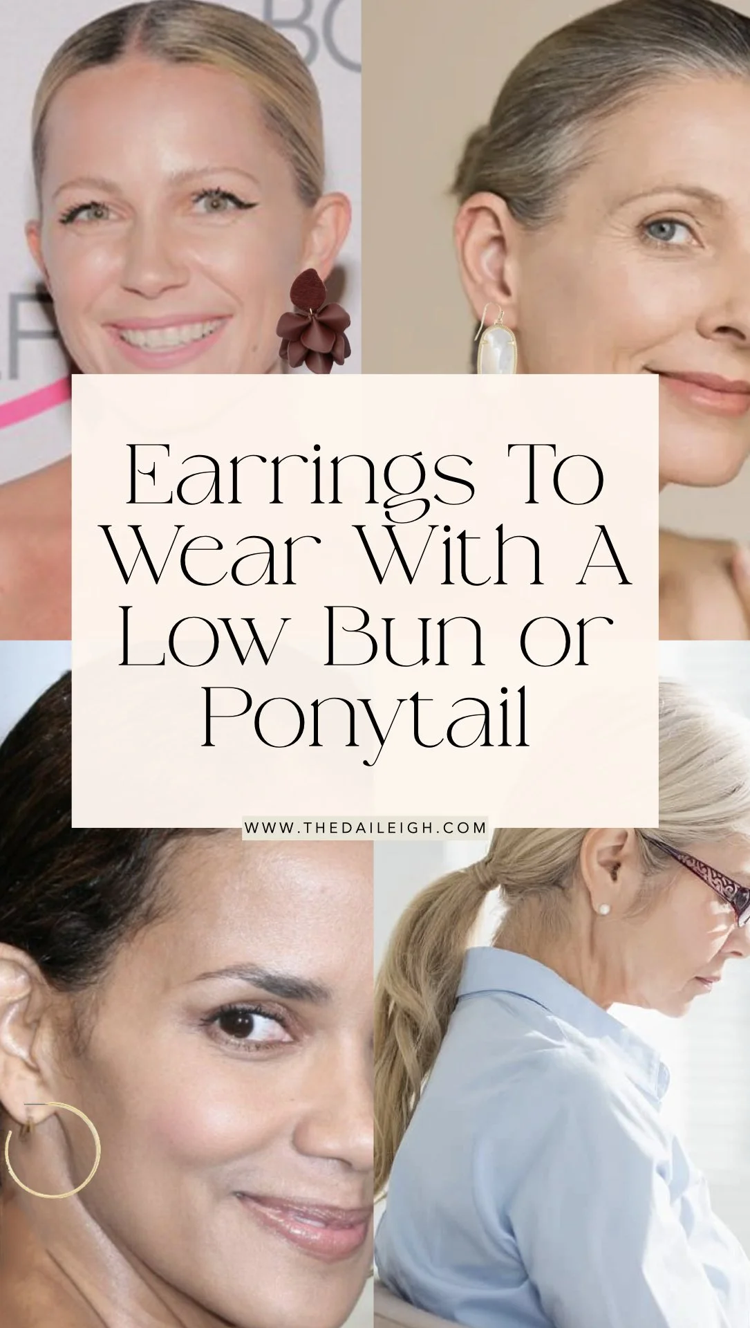 The Best Earrings To Wear With A Low Bun or Ponytail