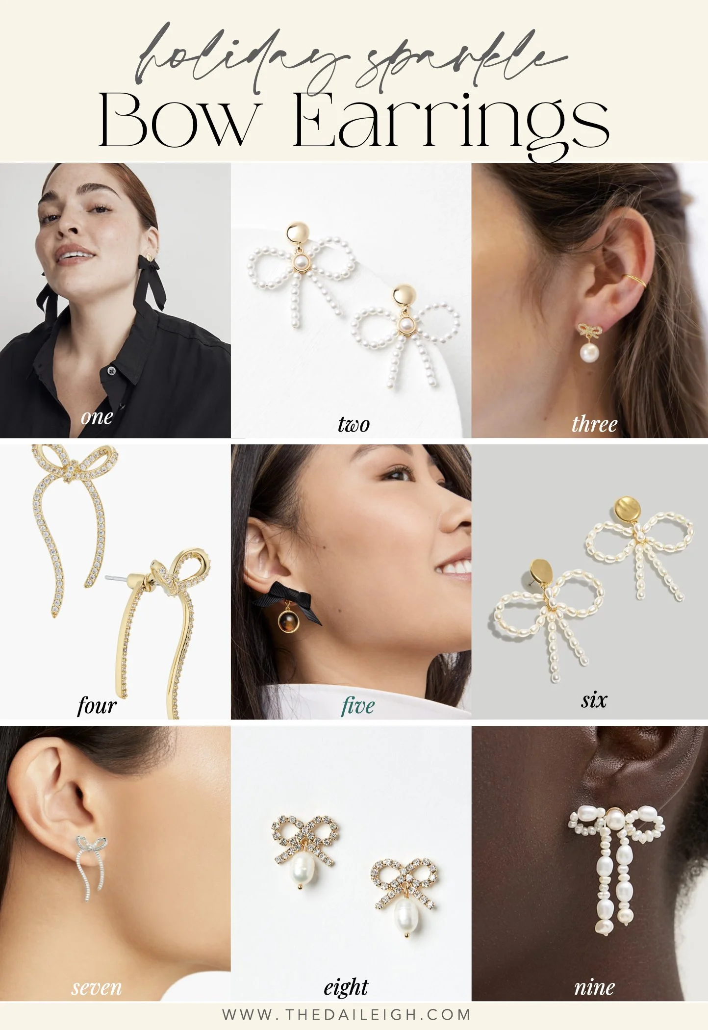 Holiday Sparkle: Bow Earrings
