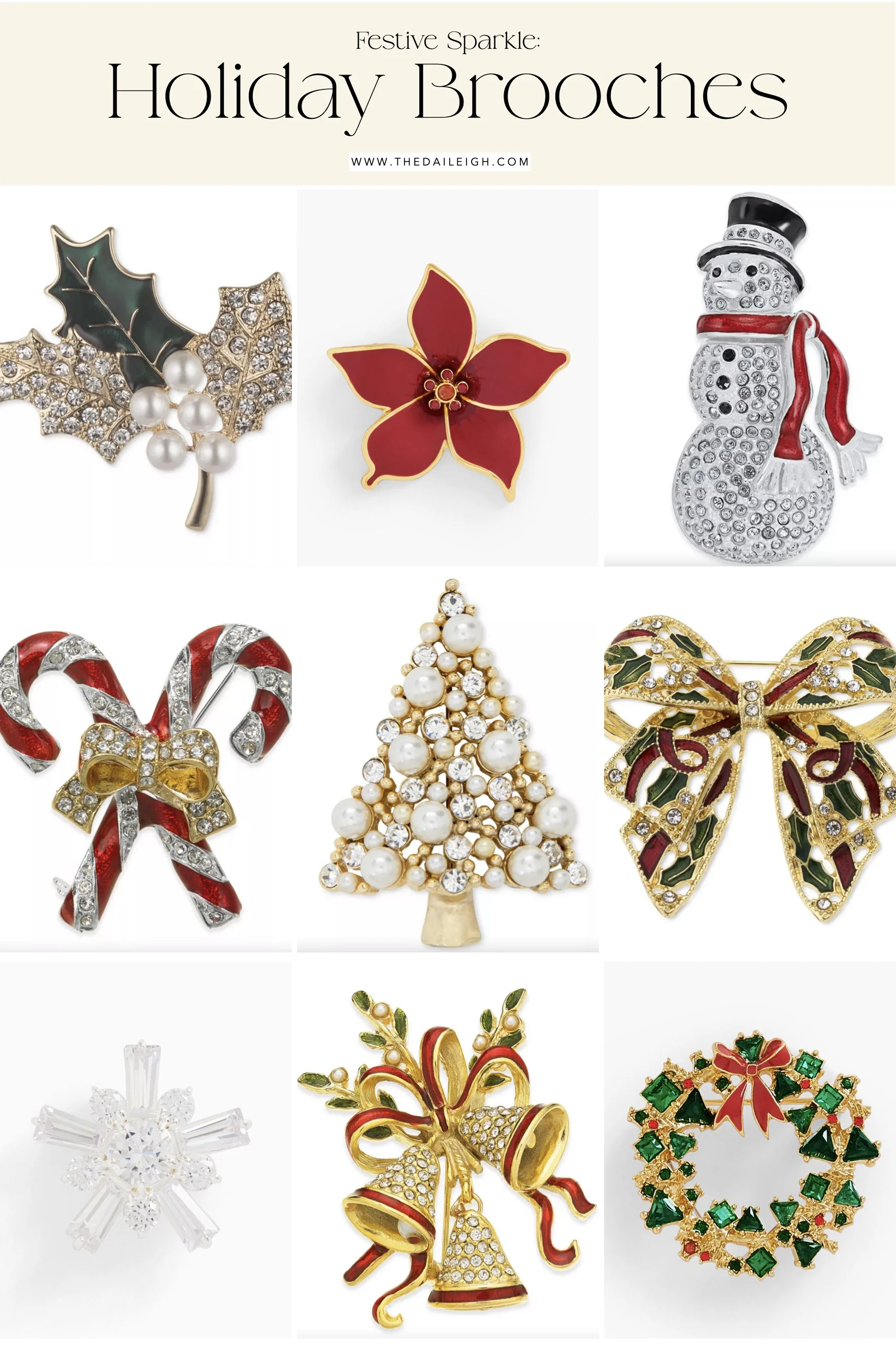 Holiday Brooches