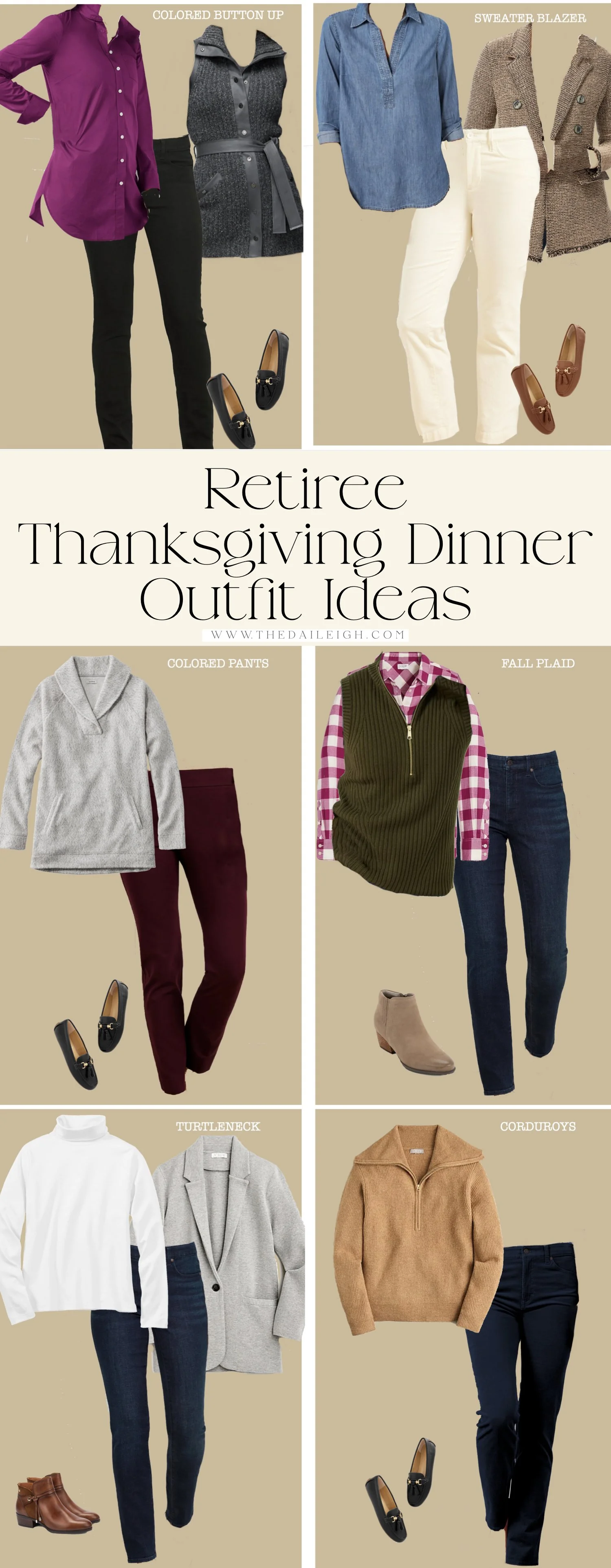 Retiree Thanksgiving Dinner Outfit Ideas