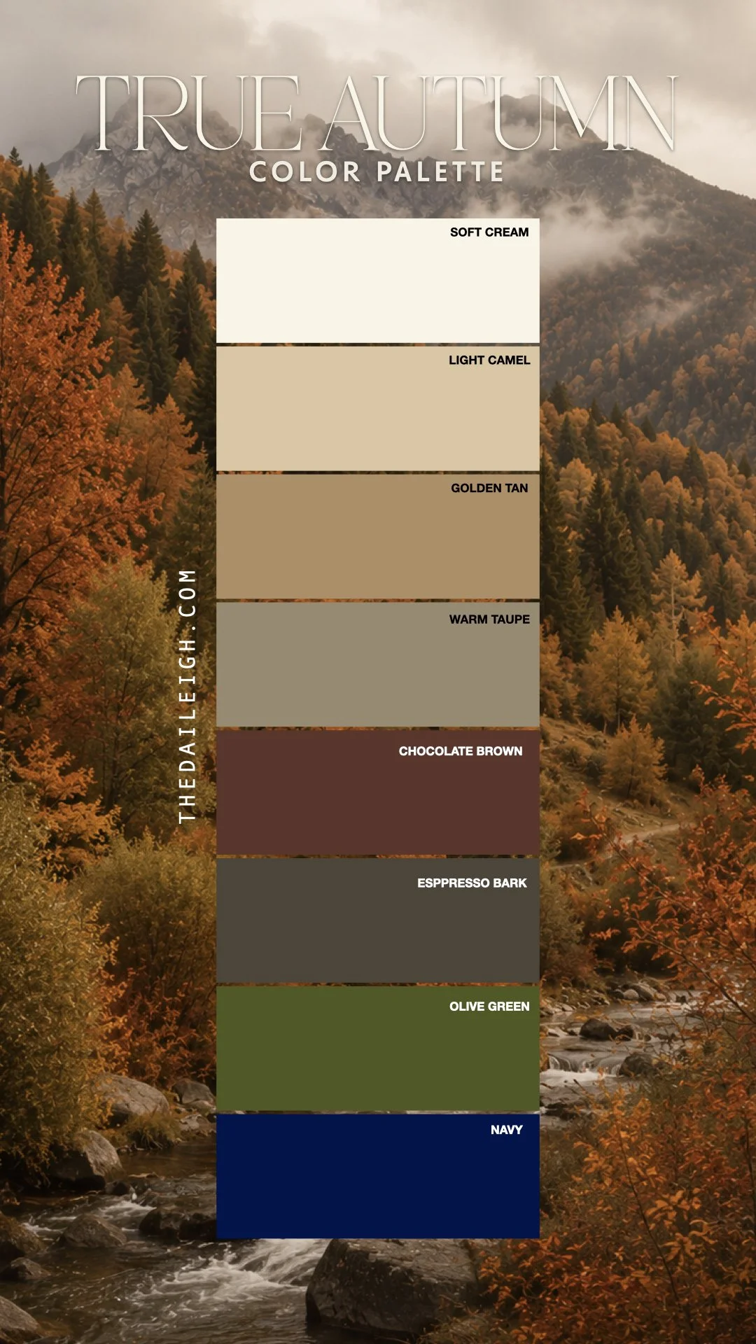 True Autumn Neutral Colors