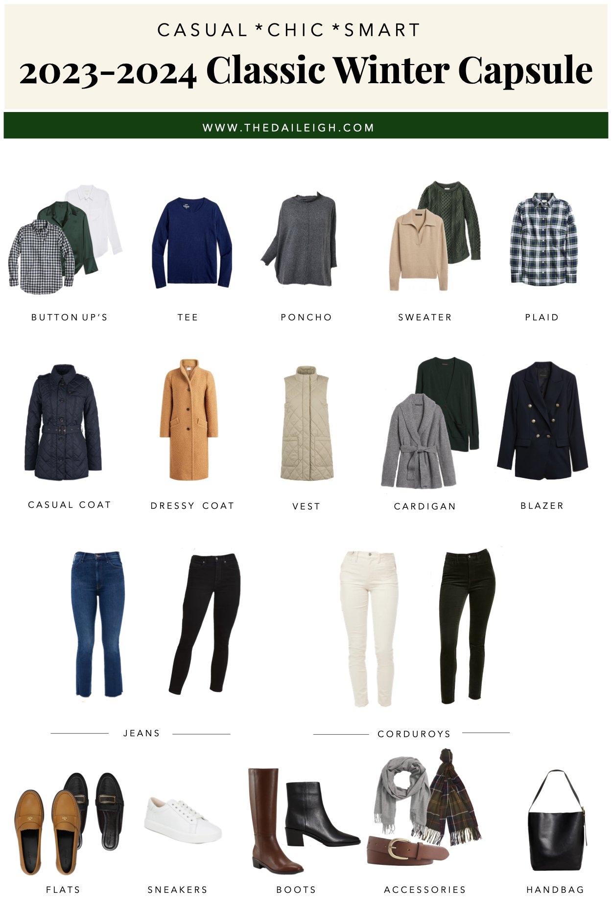 2023-2024 Classic Winter Capsule Wardrobe