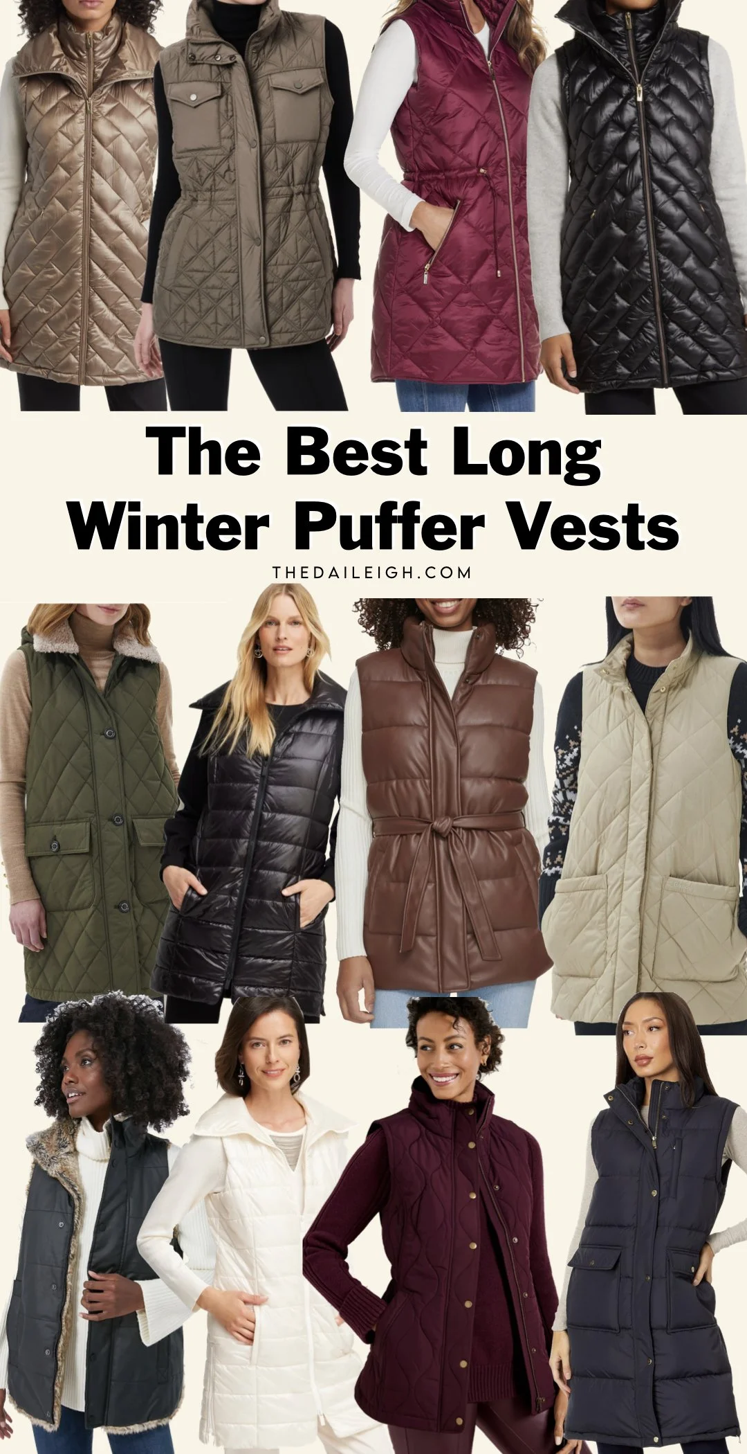 The Best Longline Winter Puffer Vests