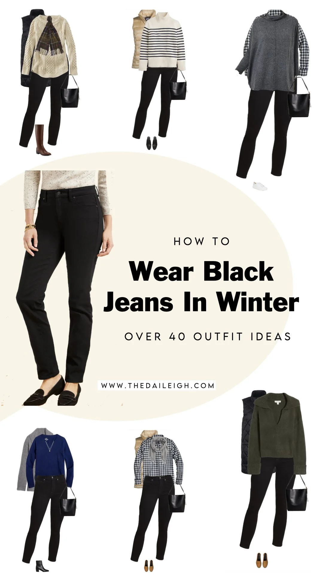 How To Wear Black Jeans in Winter