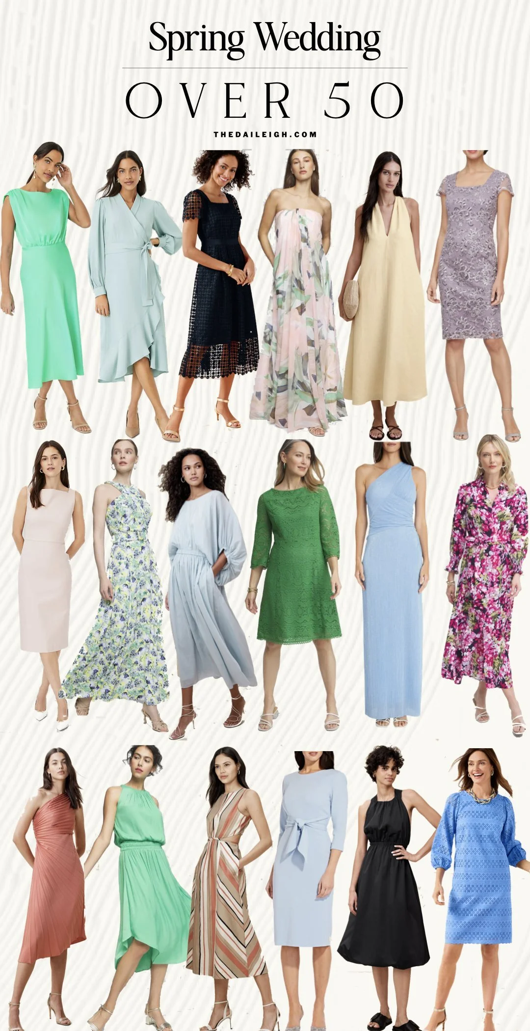 Spring 2024 Wedding Guest Ideas for Women Over 50