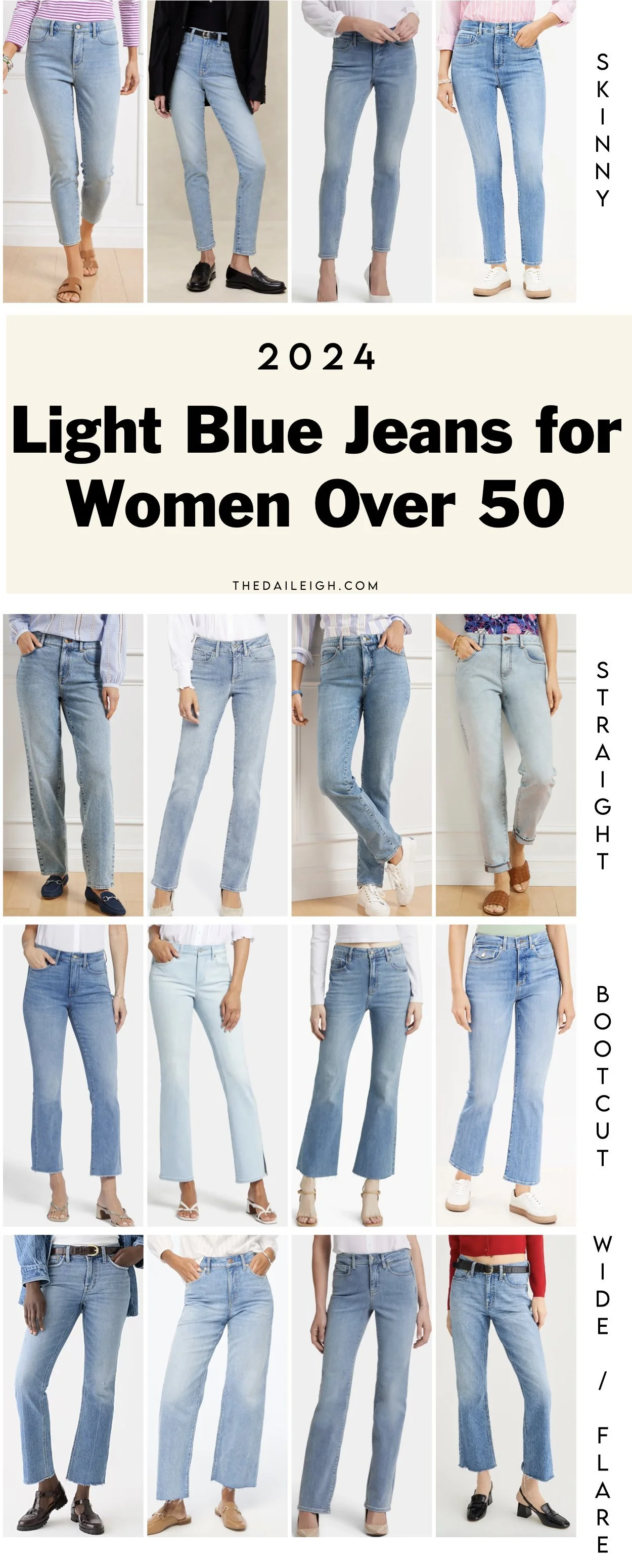 Light Blue Jeans for Women Over 50