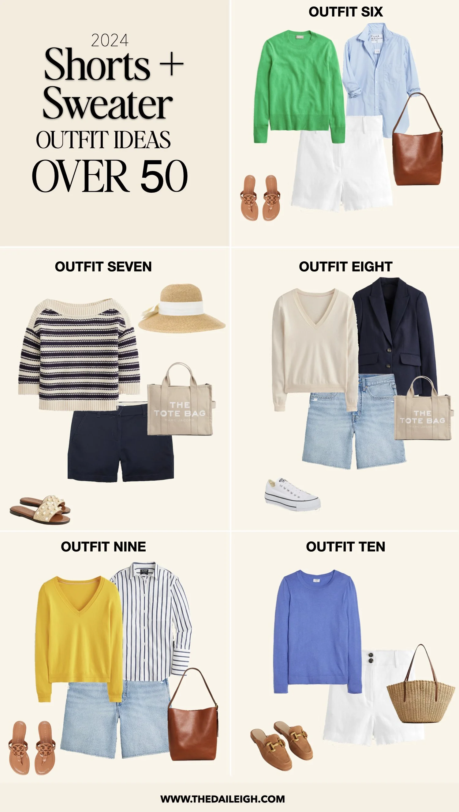 Shorts and Sweater Outfit Combinations