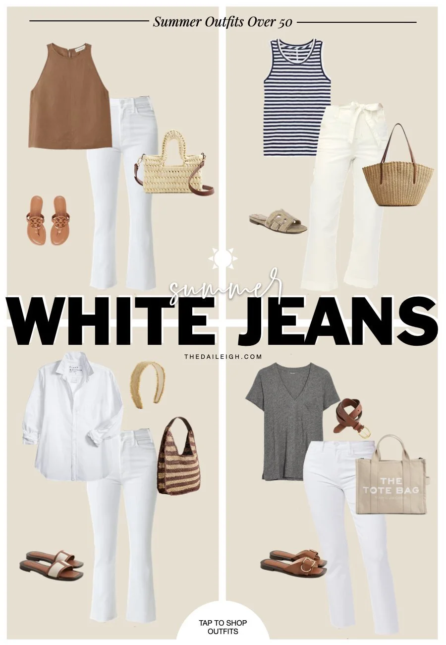 White Jeans Summer Outfits