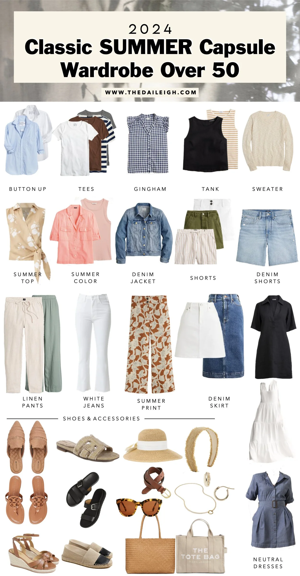 2024 Classic Summer Capsule Wardrobe for Women Over 50
