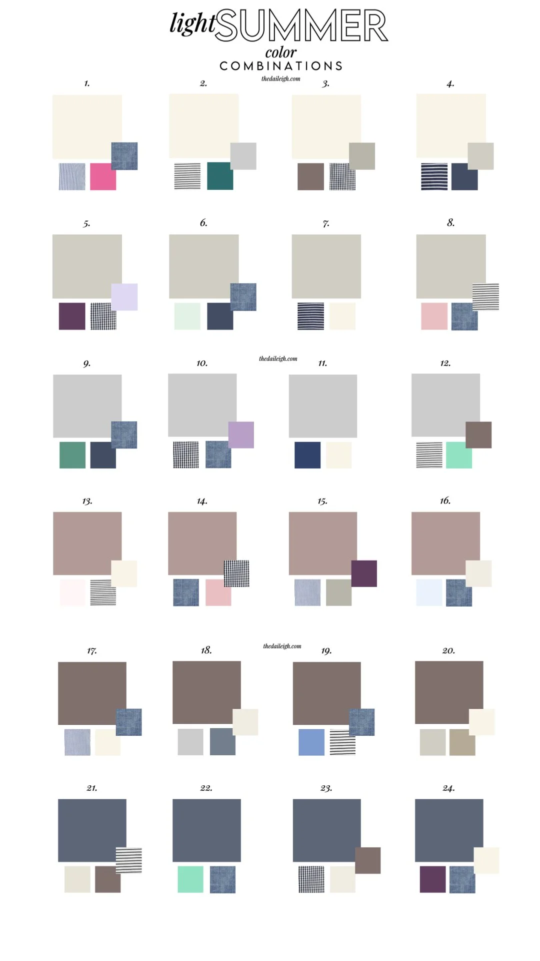 Light Summer Wardrobe Colors