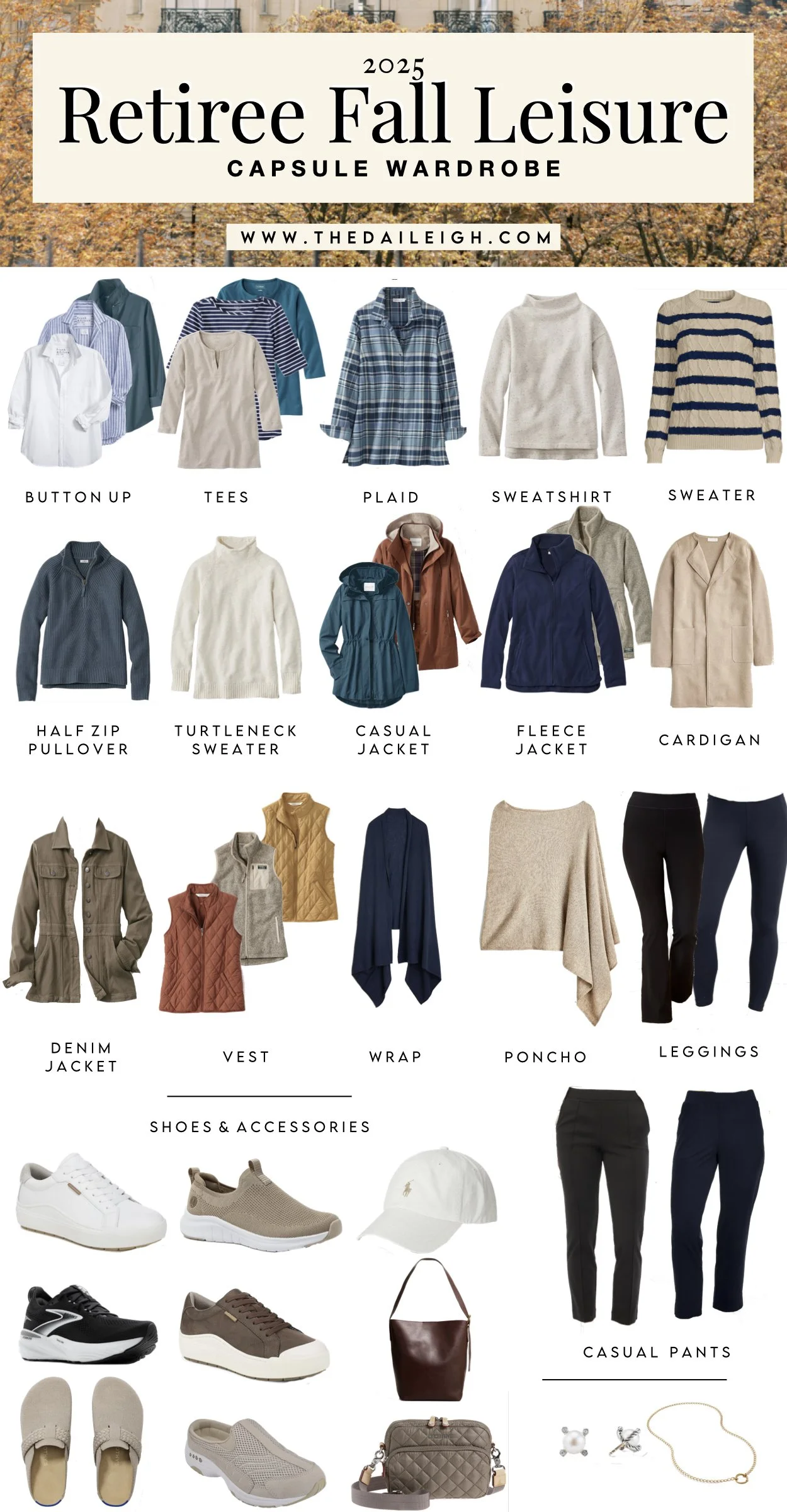2025 Retiree Fall Leisure Capsule Wardrobe