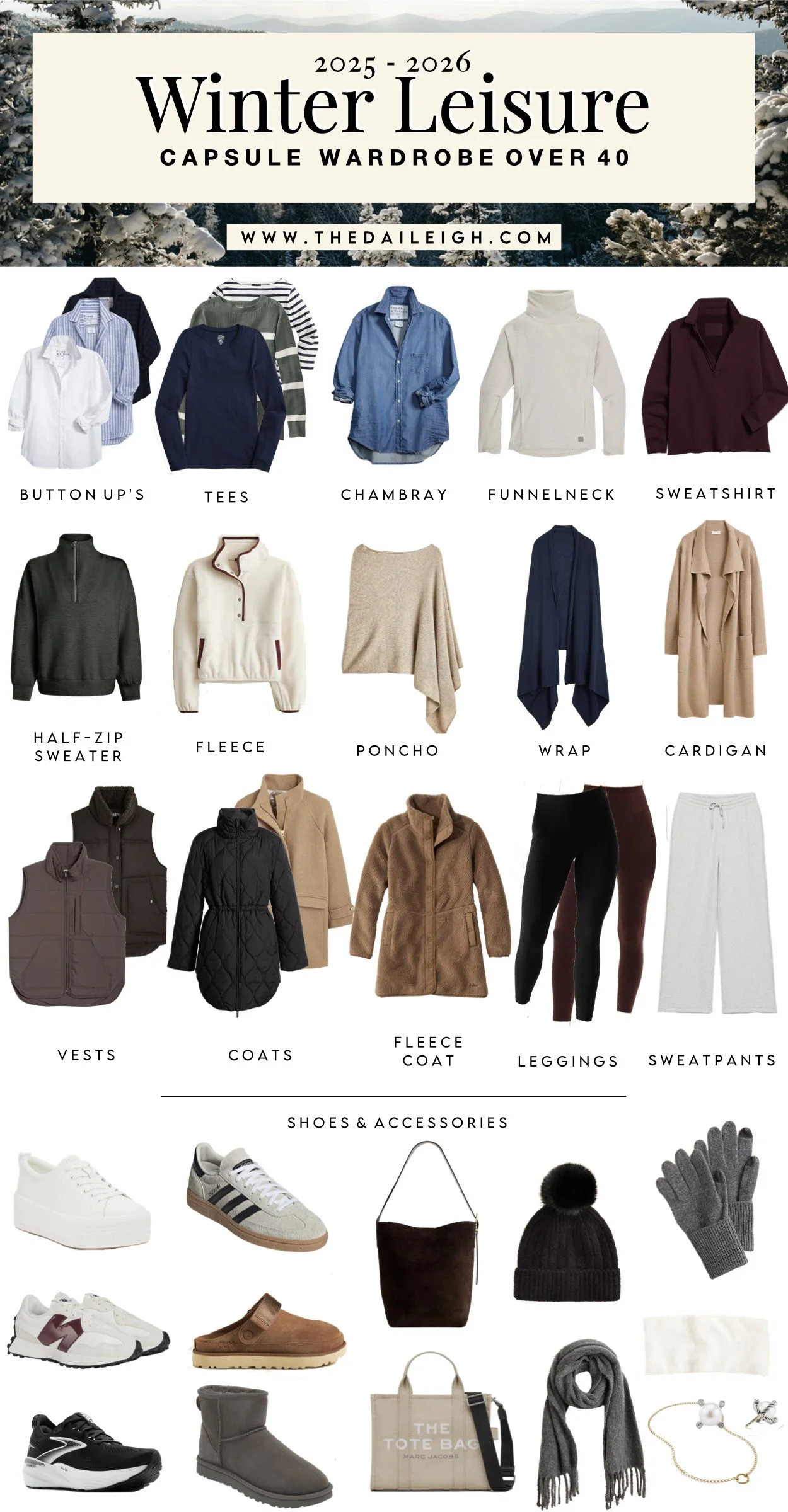 Winter Leisure Capsule Wardrobe for Women Over 40