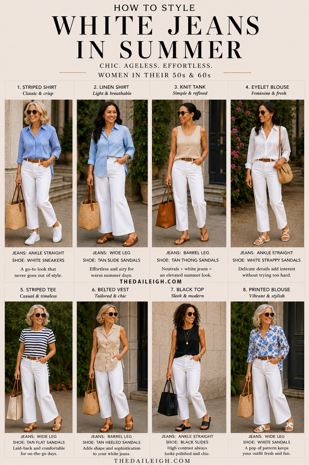 How To Style White Jeans in Summer