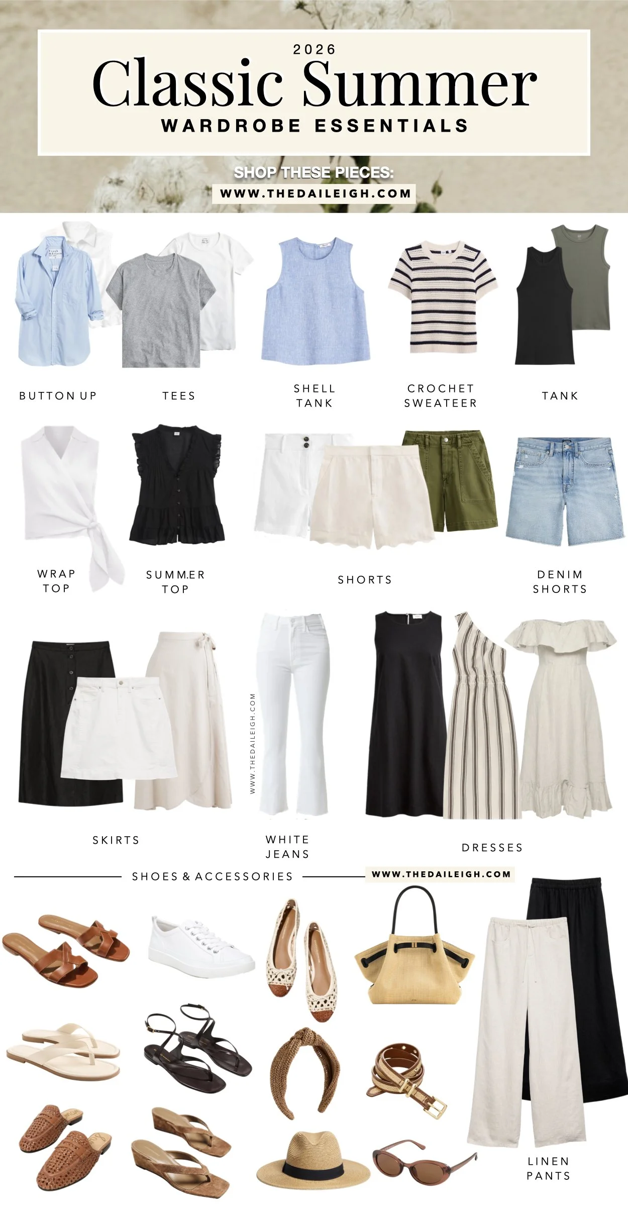 2026 Classic Summer Capsule Wardrobe for Women Over 50